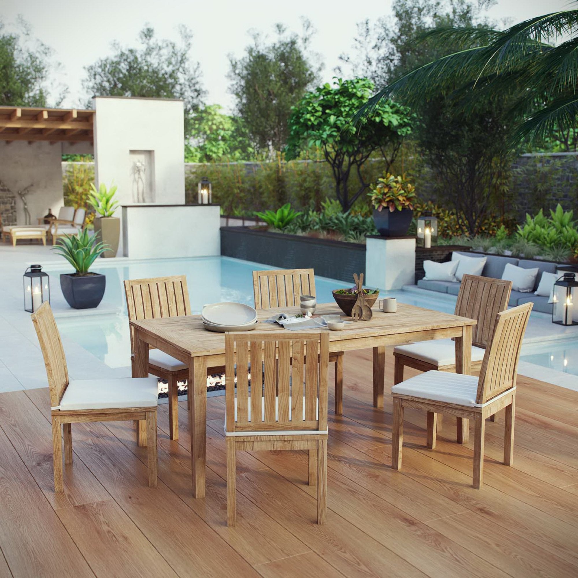 Melba 7 Piece Teak Dining Set