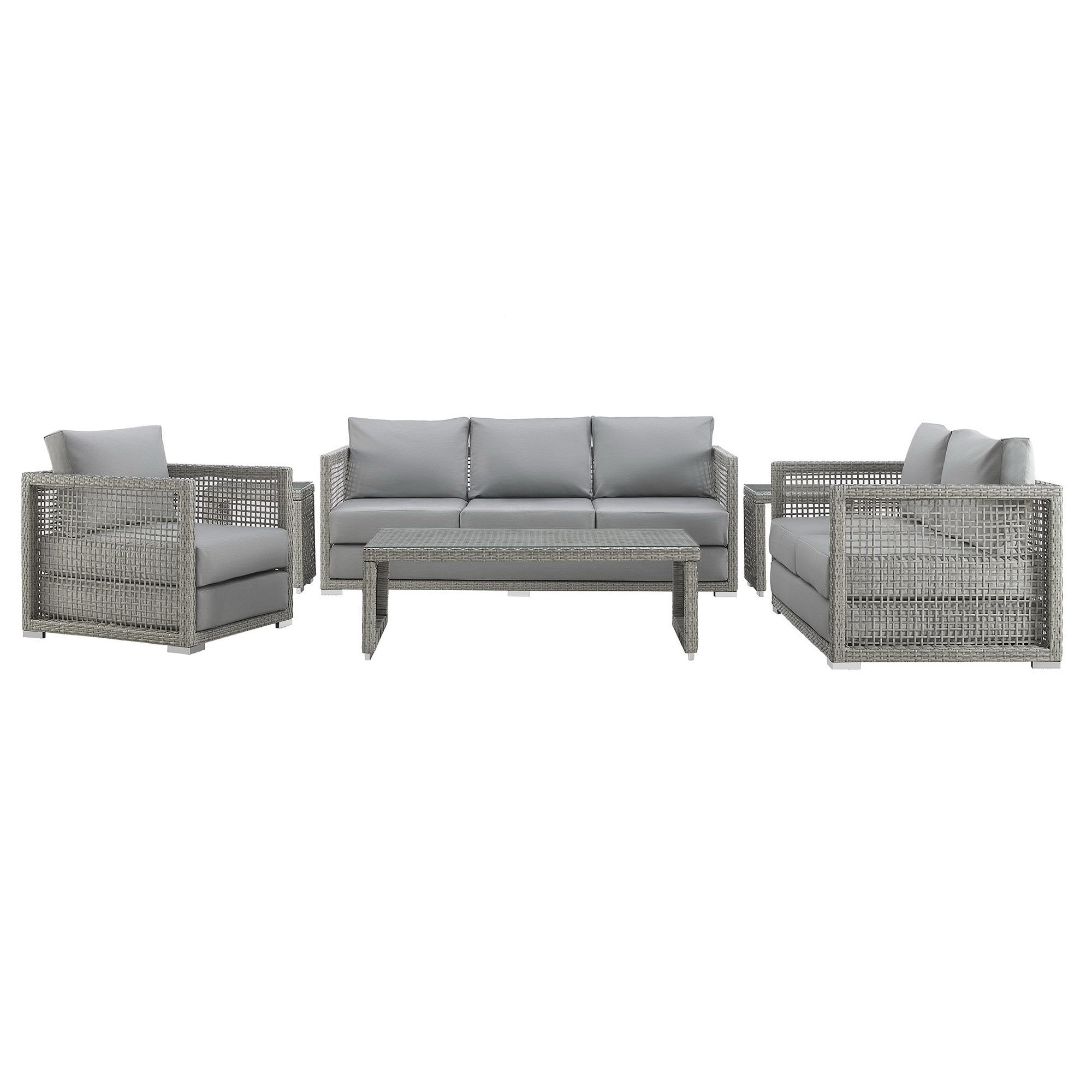 Acres 6 Piece Outdoor Wicker Rattan Set
