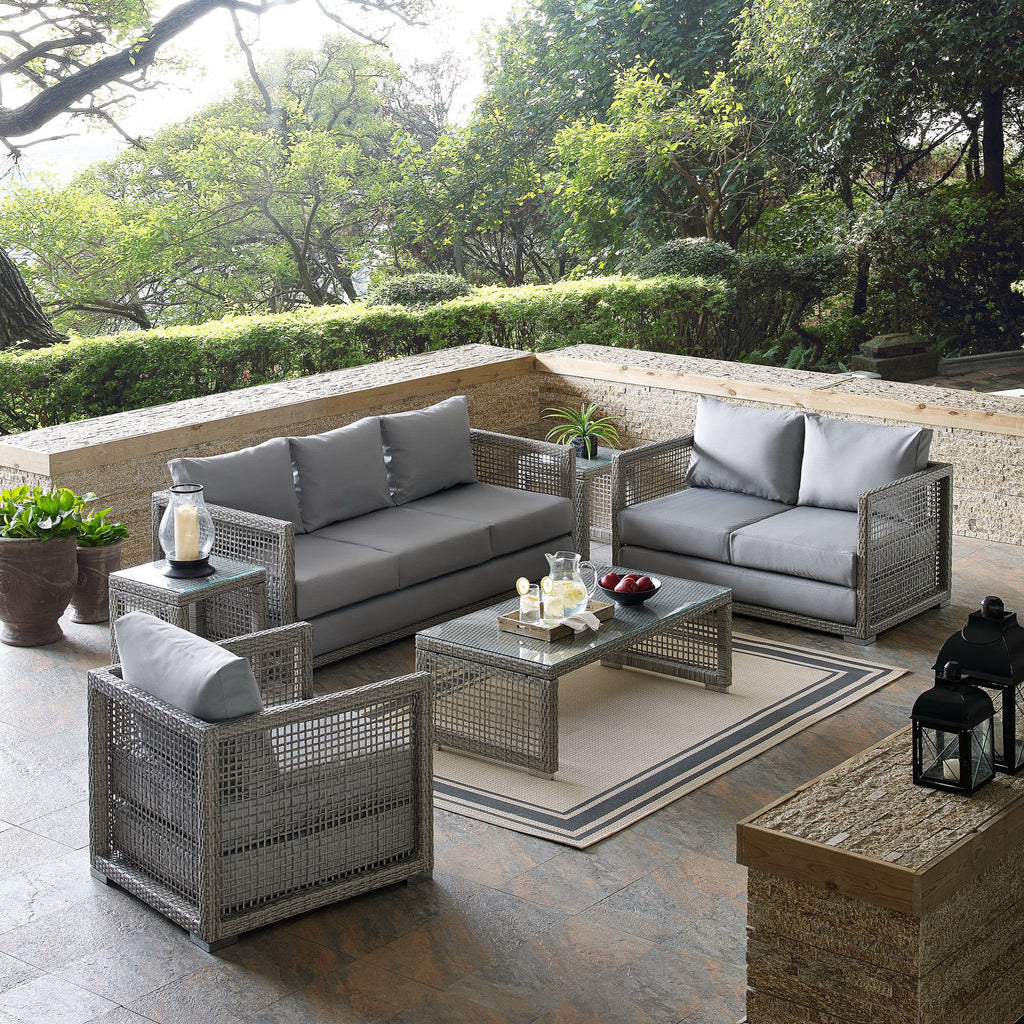 Acres 6 Piece Outdoor Wicker Rattan Set
