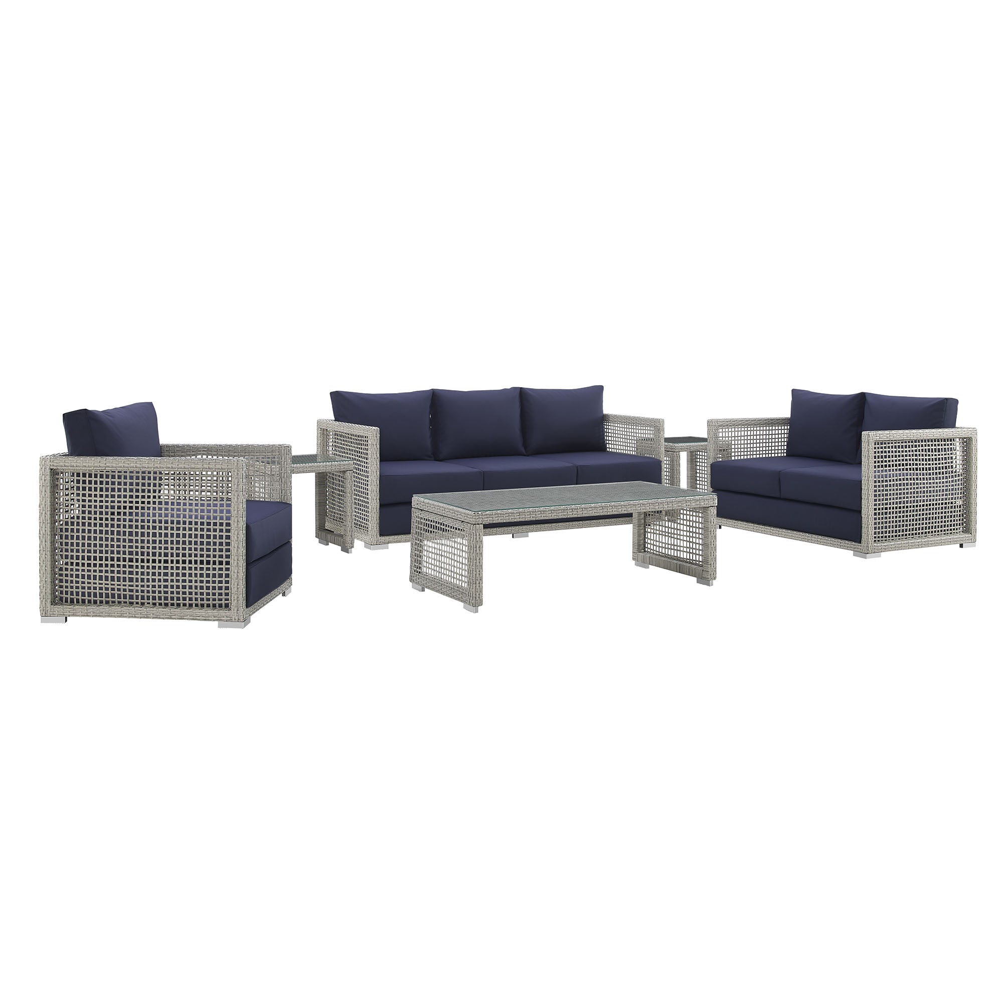 Acres 6 Piece Outdoor Wicker Rattan Set