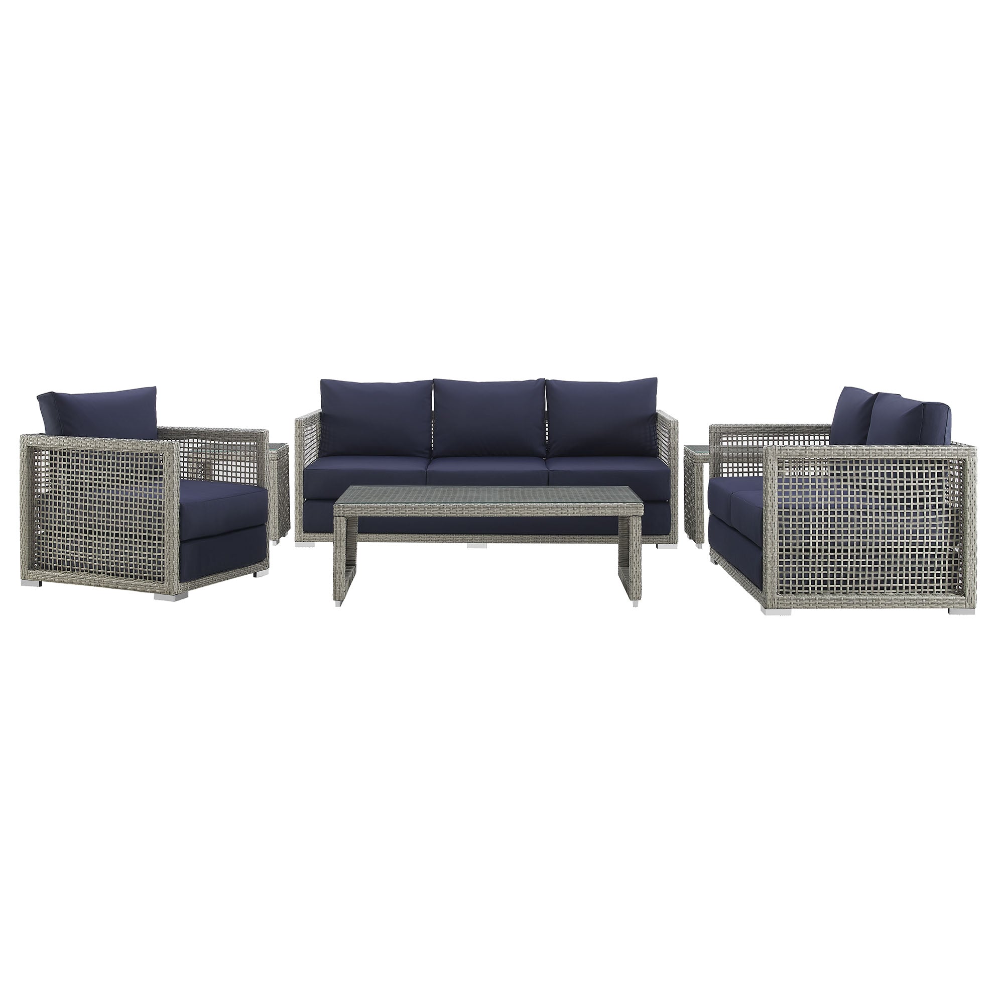 Acres 6 Piece Outdoor Wicker Rattan Set