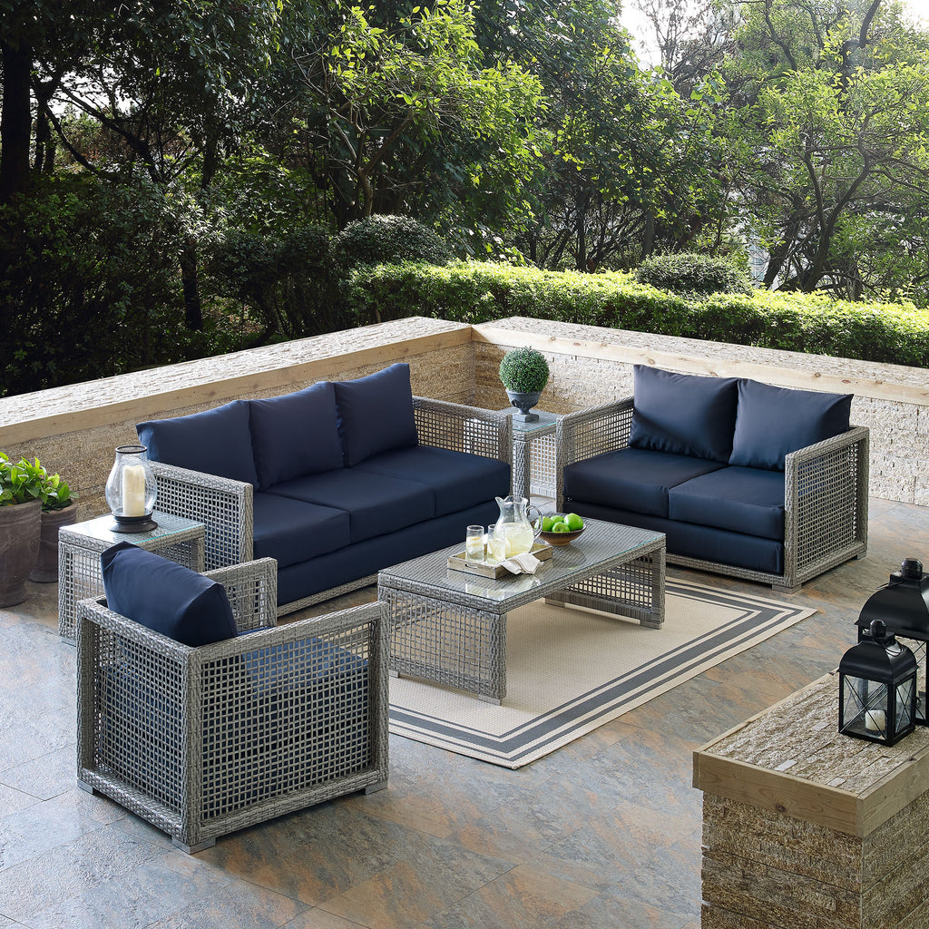 Acres 6 Piece Outdoor Wicker Rattan Set