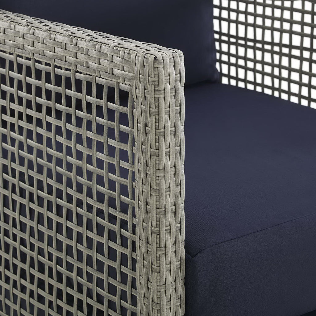 Acres 3 Piece Outdoor Wicker Rattan Set 2 Chairs and Side Table