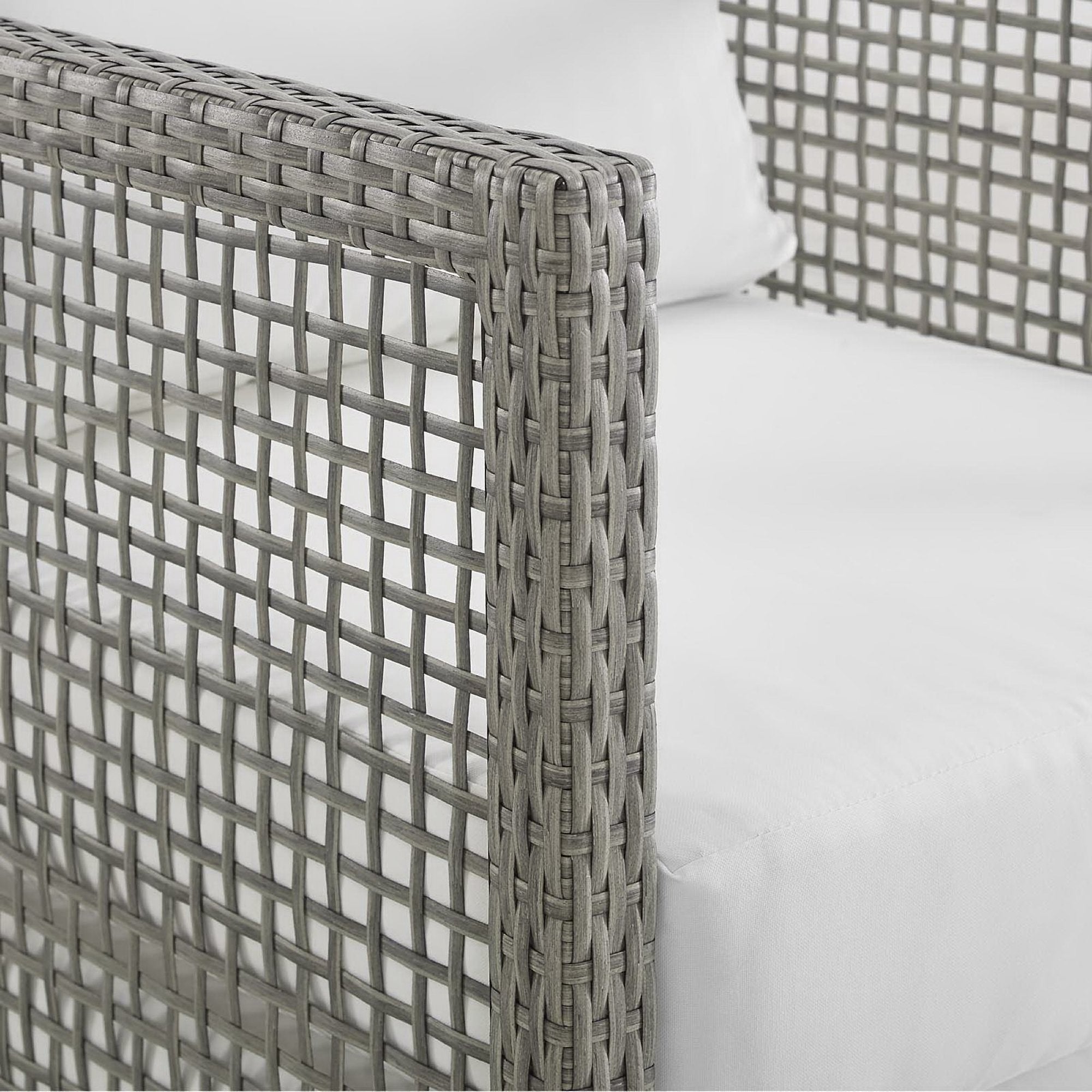 Acres 3 Piece Outdoor Wicker Rattan Set 2 Chairs and Side Table
