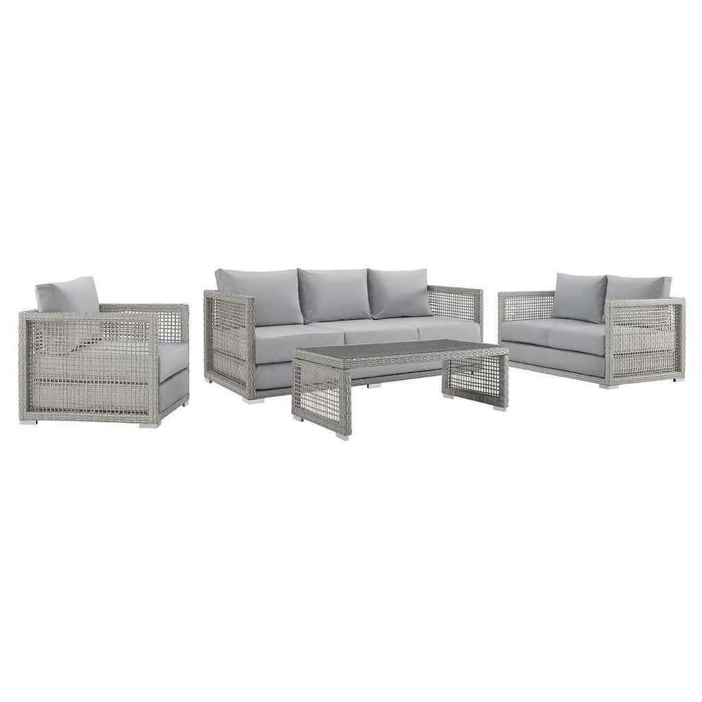 Acres 4 Piece Outdoor Wicker Rattan Set