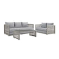 Acres 3 Piece Wicker Rattan Set - Sofa, Loveseat