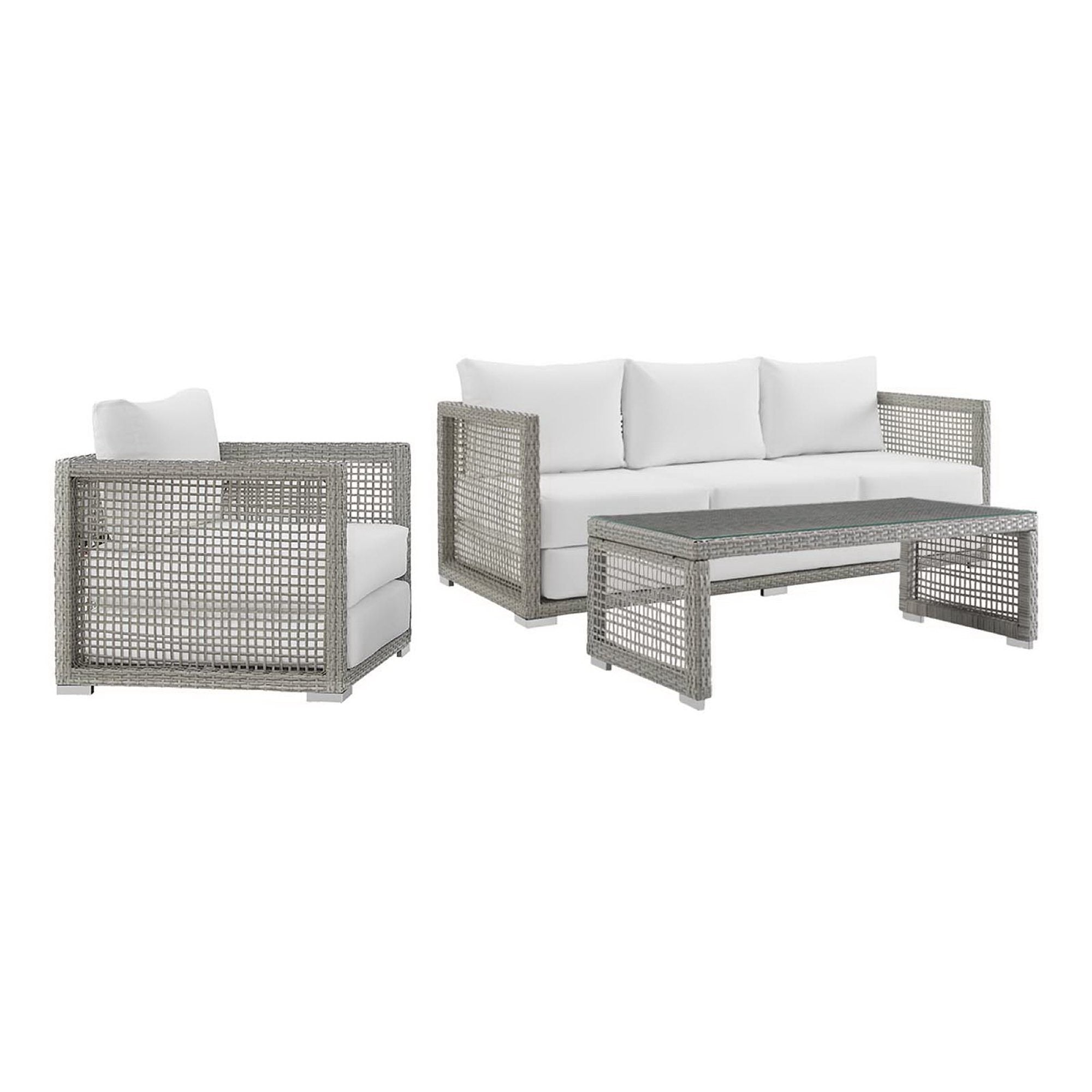Acres 3 Piece Outdoor Wicker Rattan Set