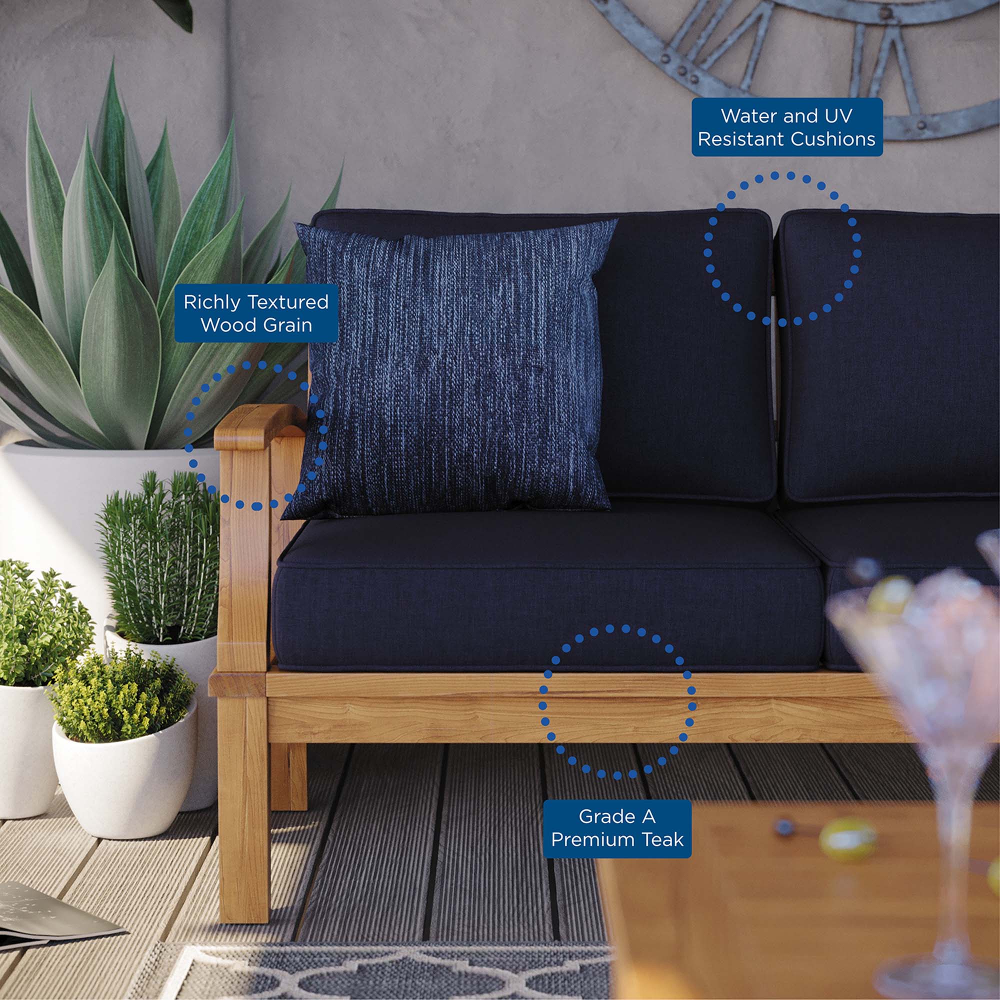 Melba Teak Sofa