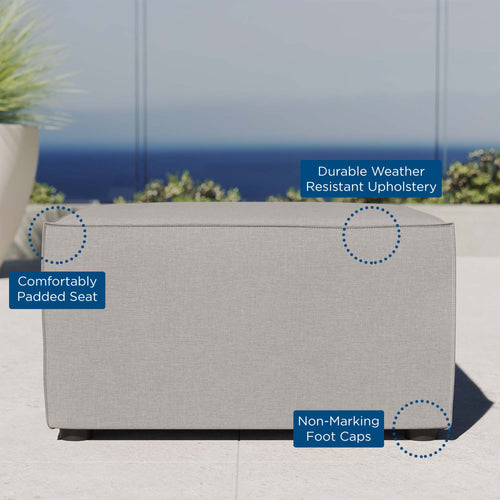 Brooke Outdoor Upholstered Ottoman