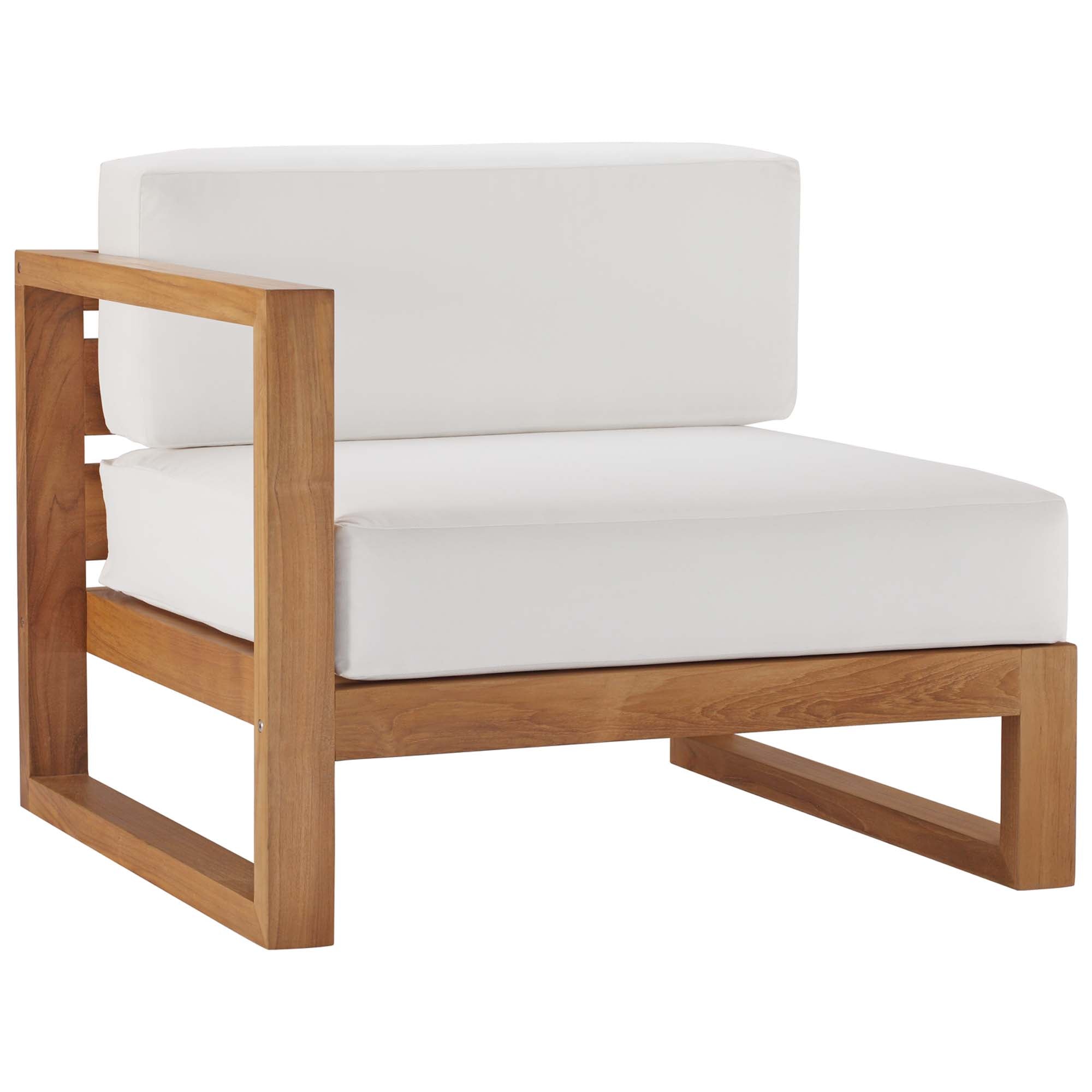 Euland Teak Wood 3 Piece Sectional Sofa
