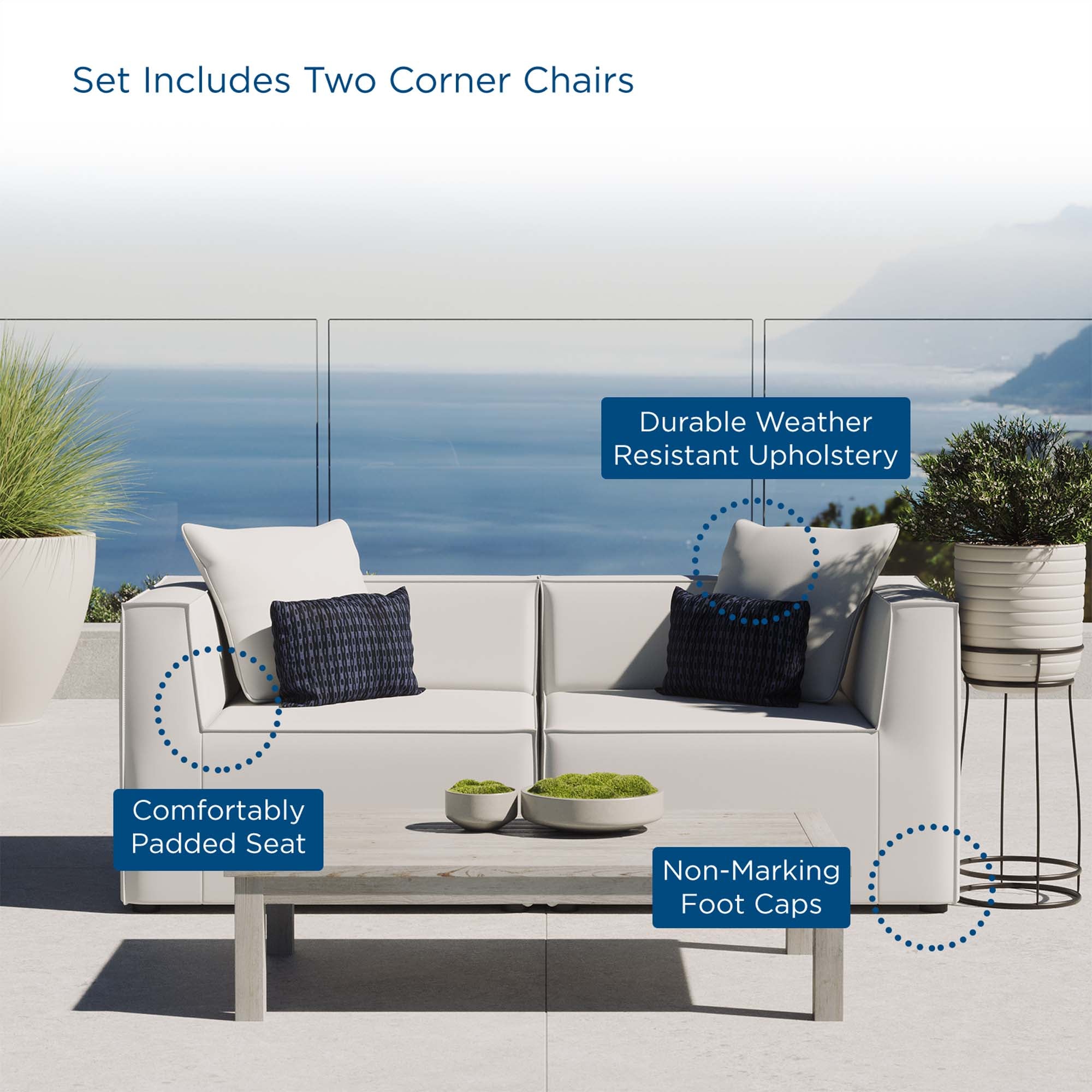 Sorrento 2 Piece Sectional Sofa