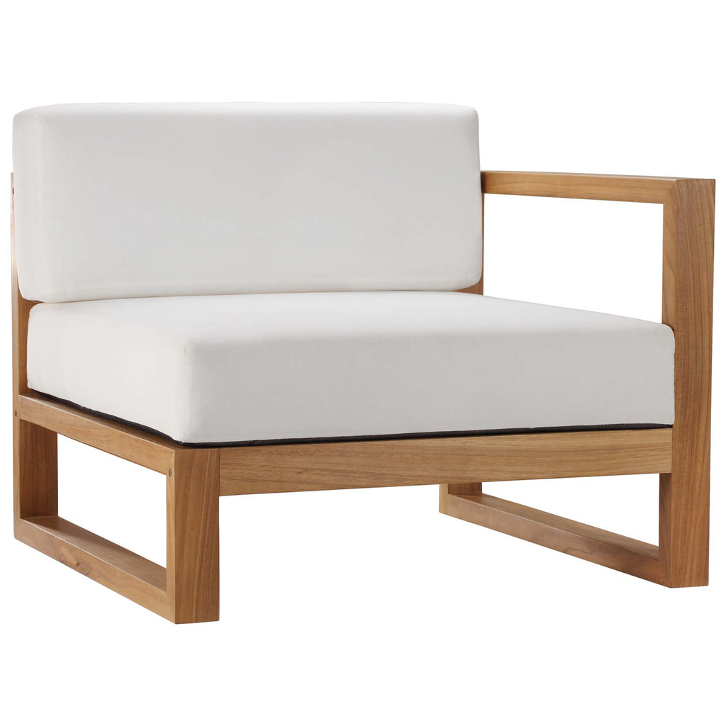 Euland Outdoor Teak Wood 5 Piece Sectional Set