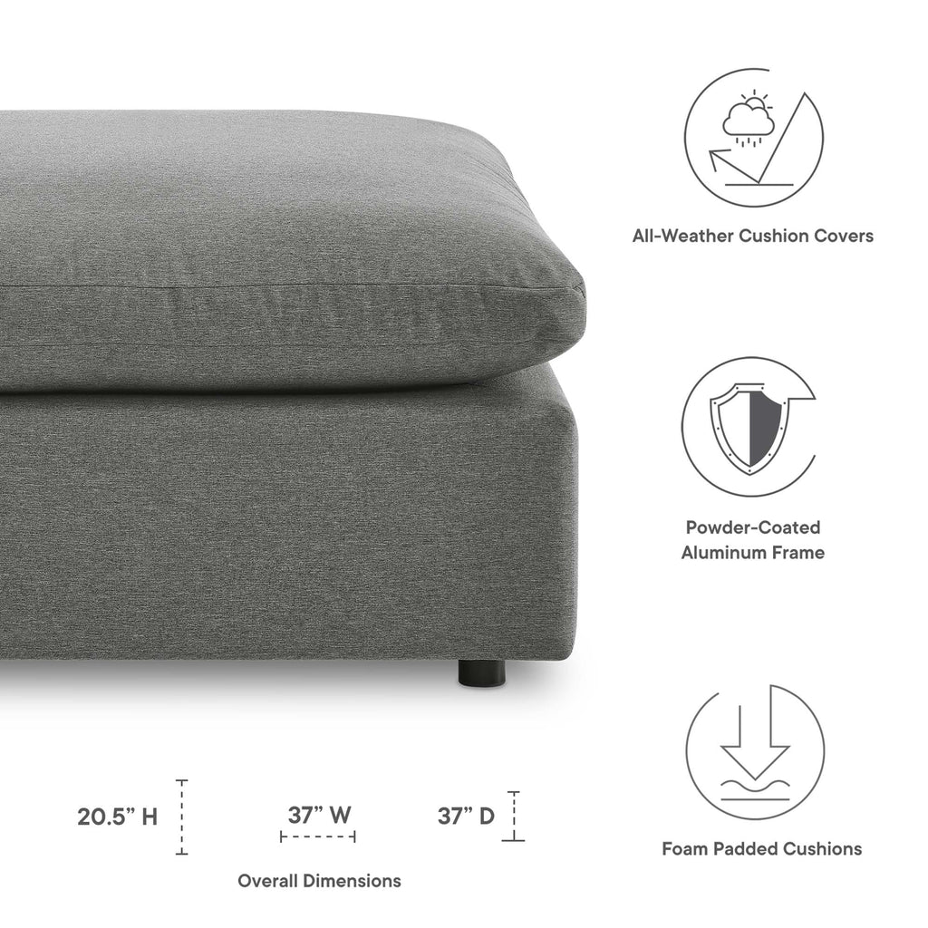 Gordon Overstuffed Outdoor Ottoman