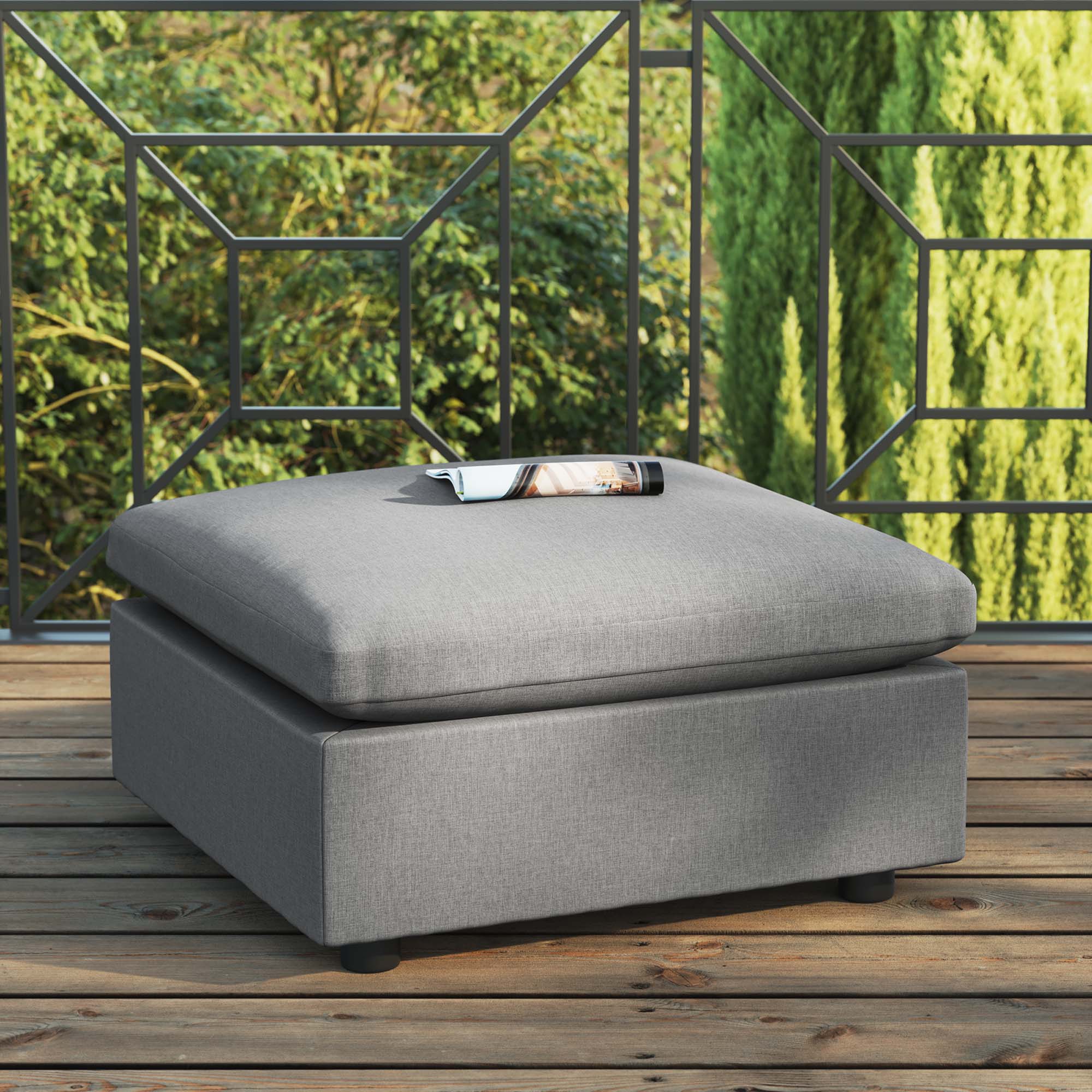 Gordon Overstuffed Outdoor Ottoman