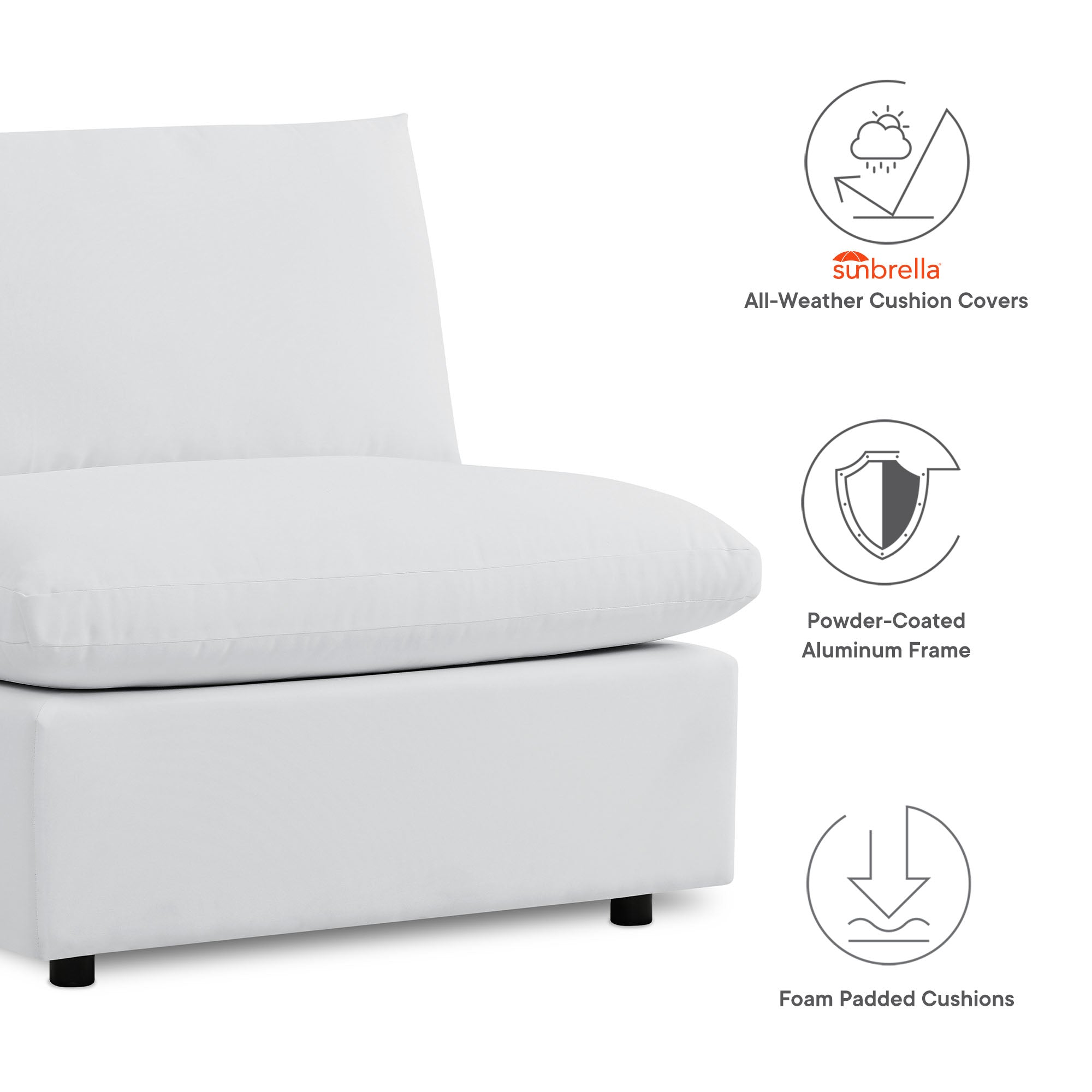 Gordon 5 Piece Sunbrella Sectional Sofa