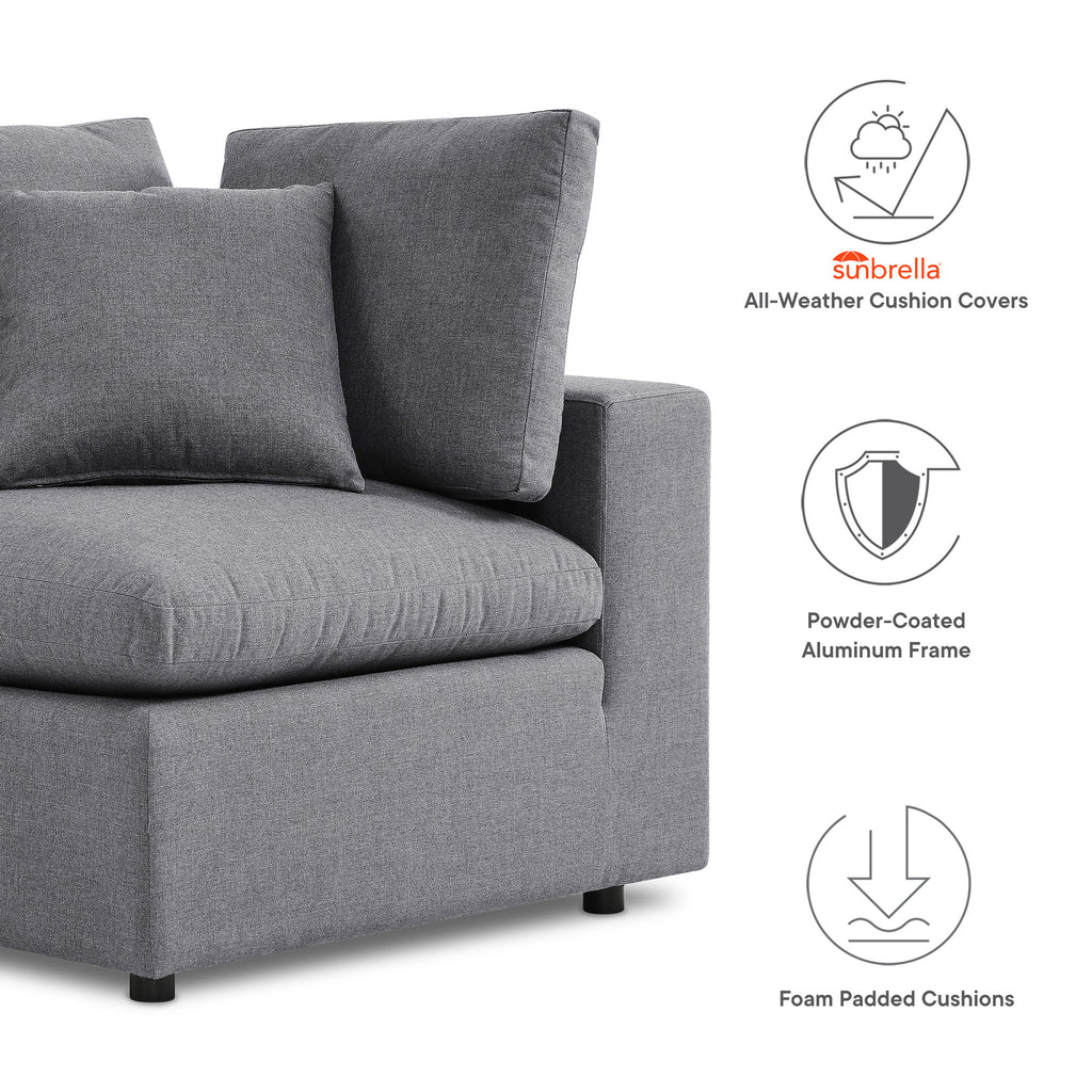 Gordon 5 Piece Sunbrella Sectional Sofa with Arms