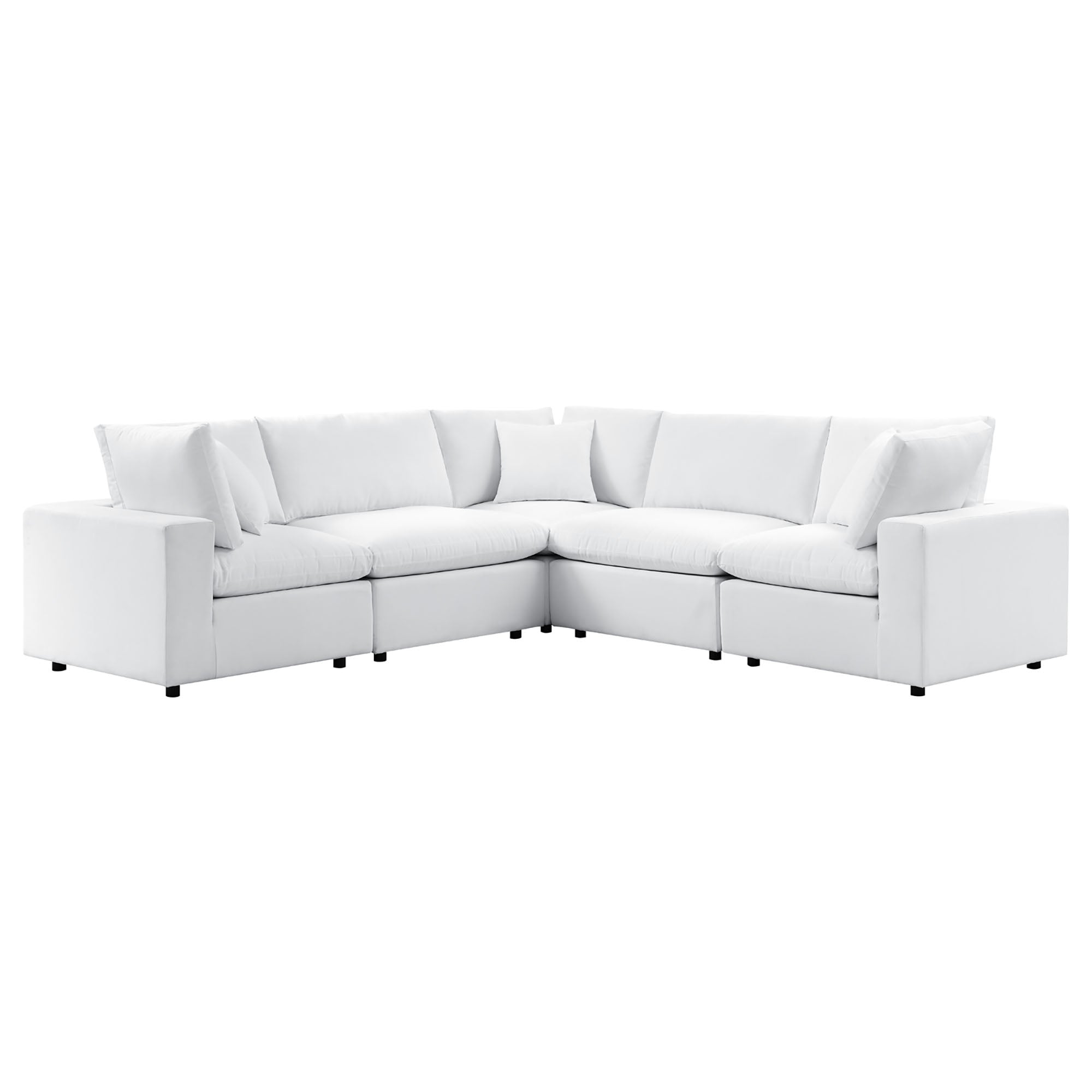 Gordon 5 Piece Sunbrella Sectional Sofa with Arms