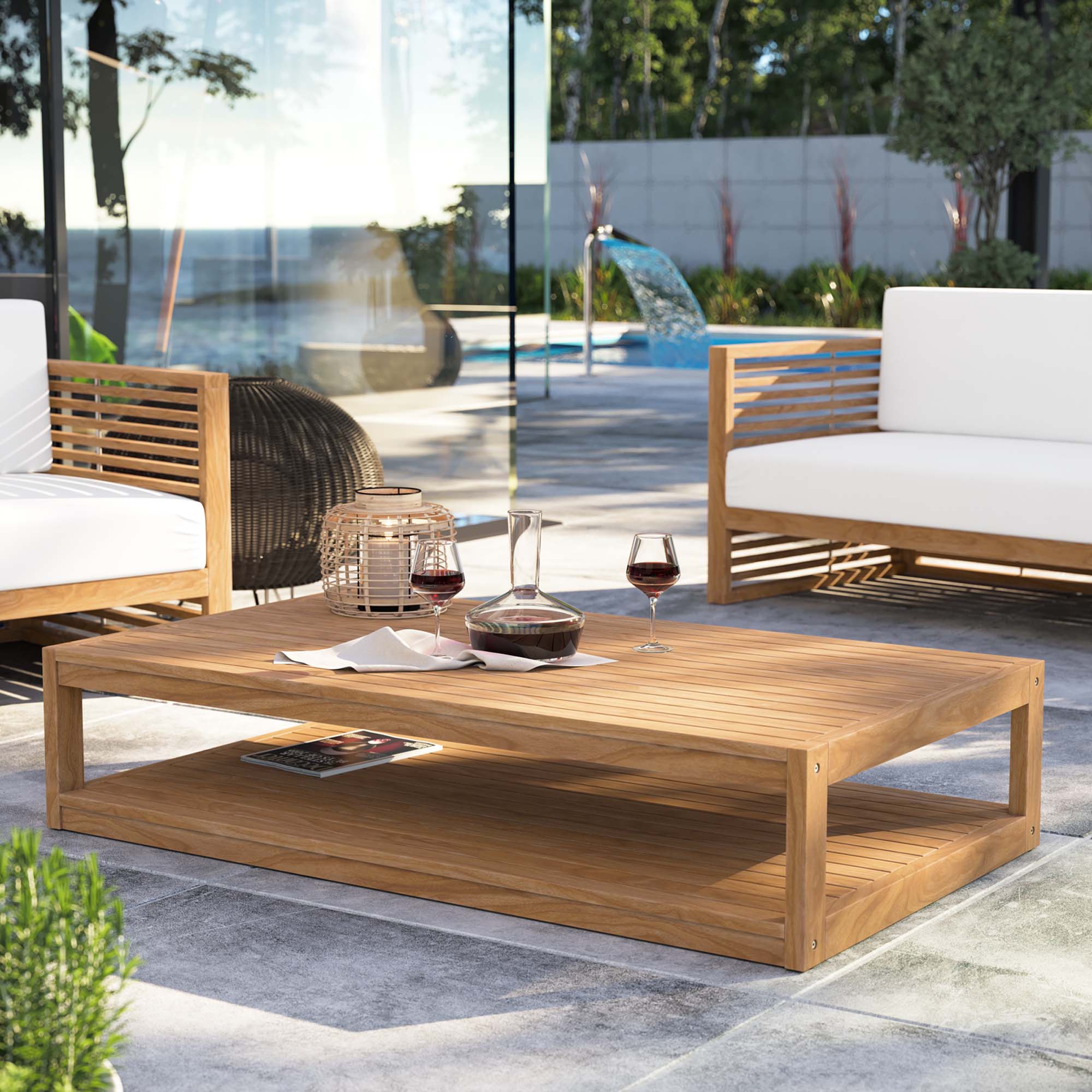 Barkley Teak Wood Outdoor Coffee Table