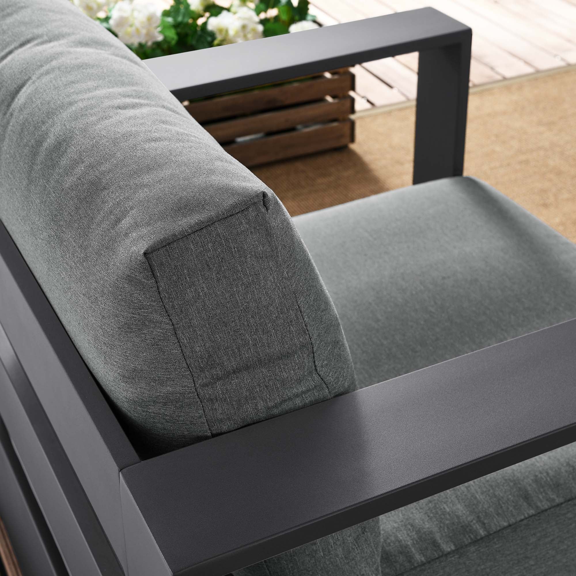 Tulsa Outdoor Powder Coated Aluminum Armchair