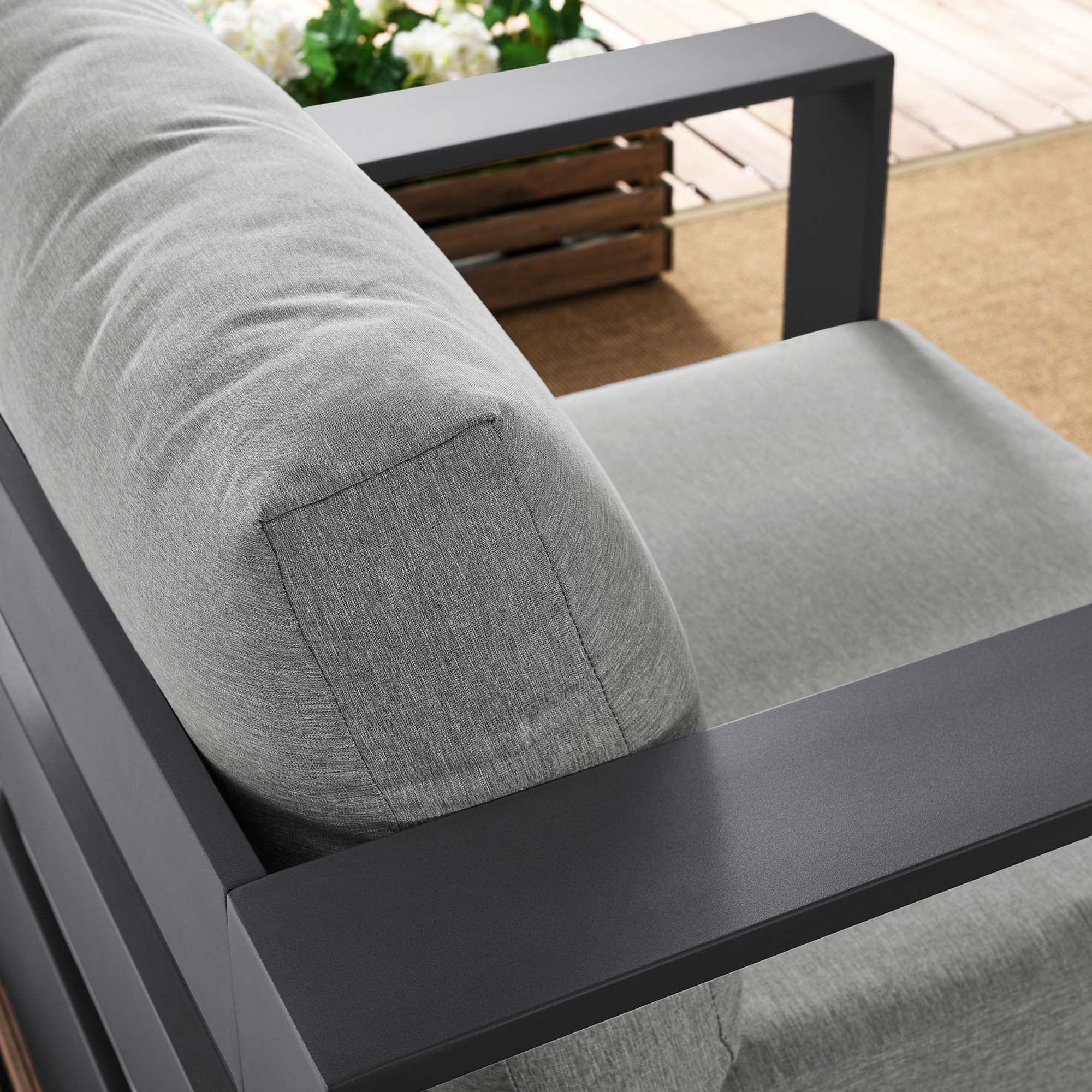 Tulsa Outdoor Powder Coated Aluminum Armchair