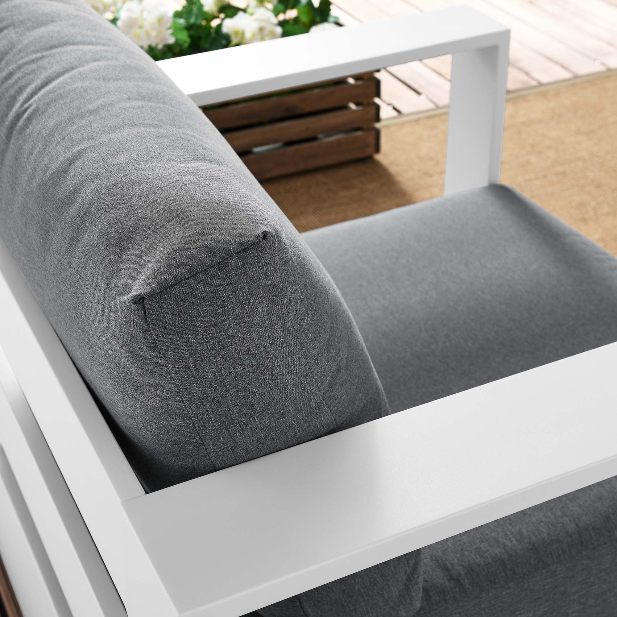 Tulsa Outdoor Powder Coated Aluminum Armchair
