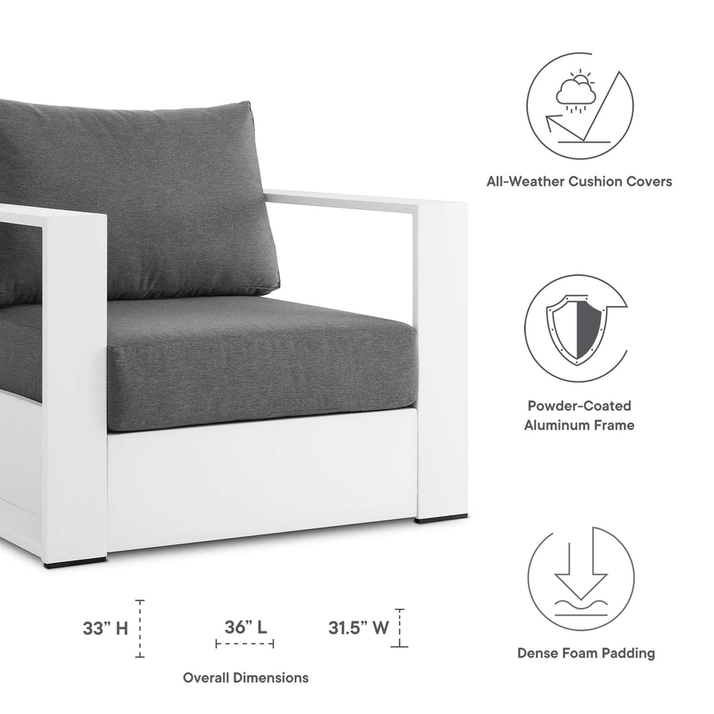 Tulsa Outdoor Powder Coated Aluminum Armchair