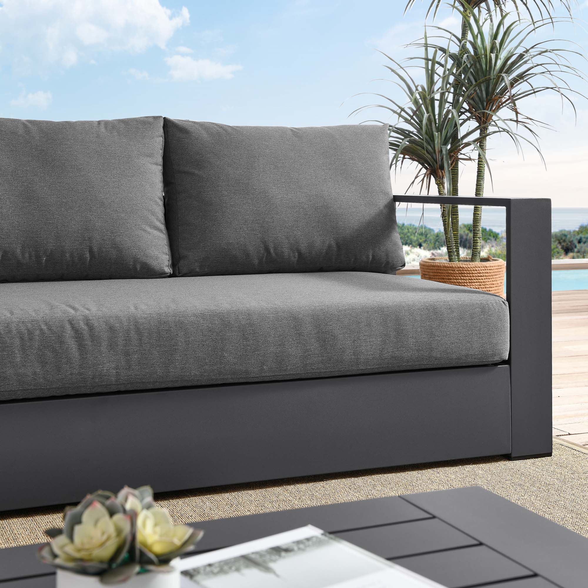 Tulsa Powder Coated Aluminum Sofa