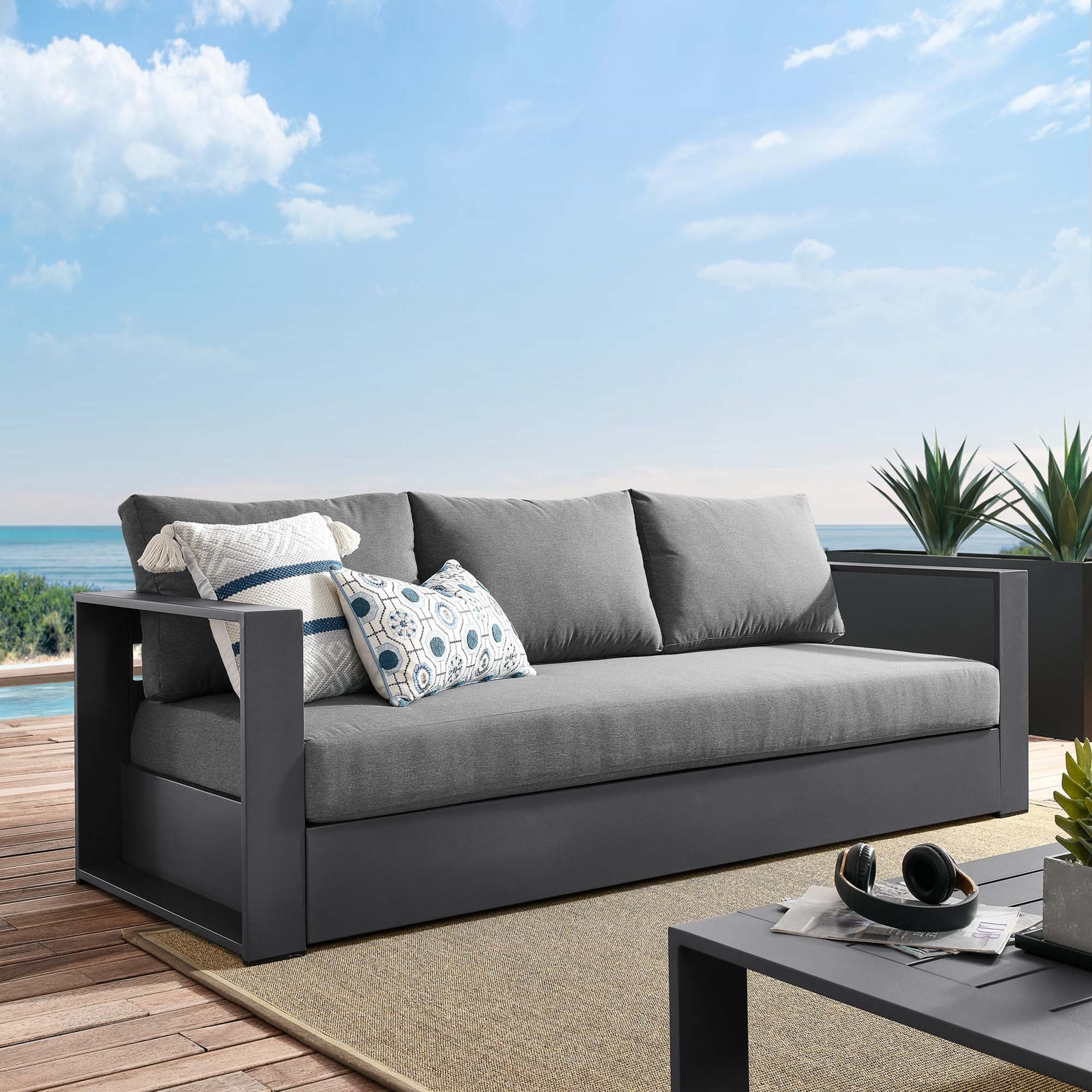 Tulsa Powder Coated Aluminum Sofa