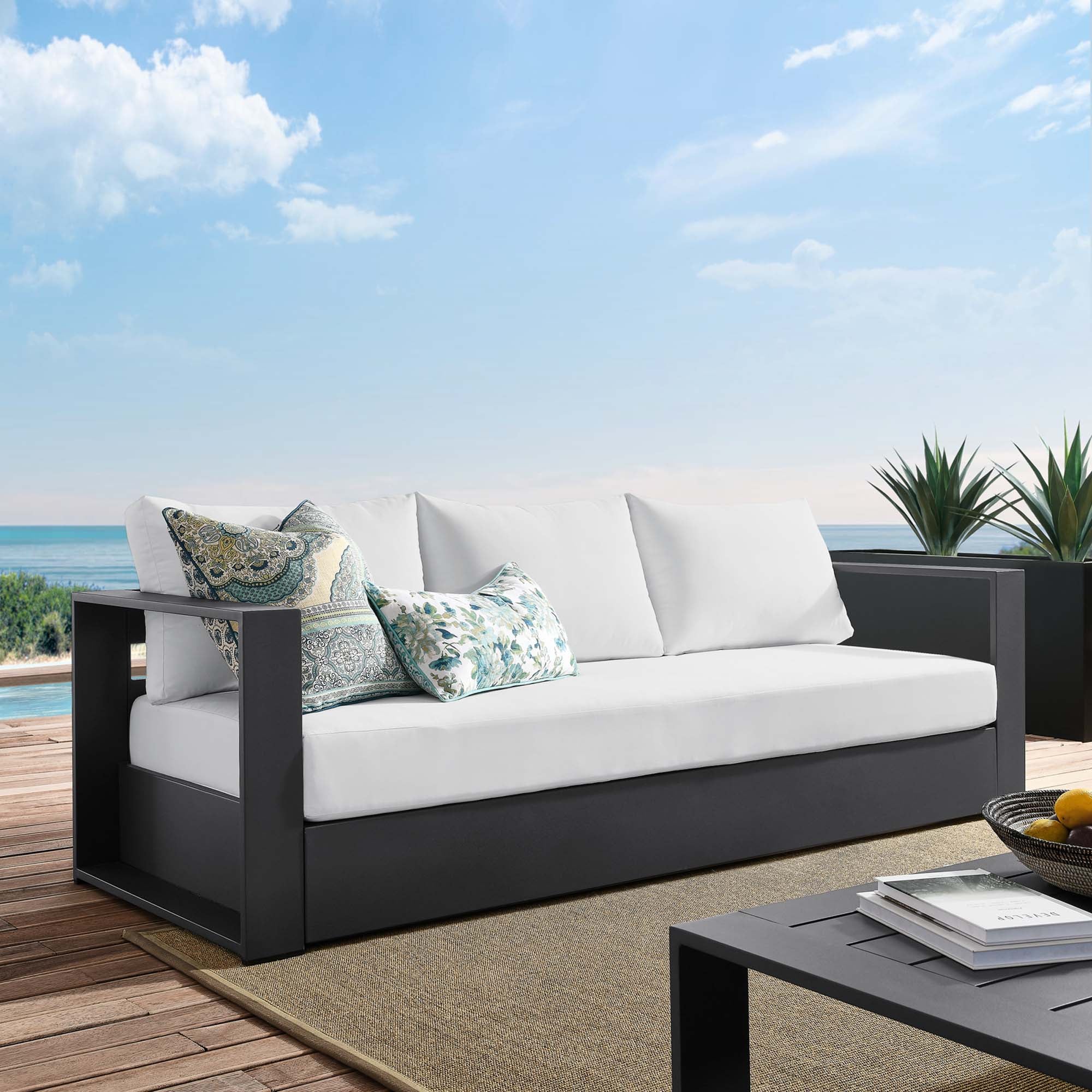 Tulsa Powder Coated Aluminum Sofa