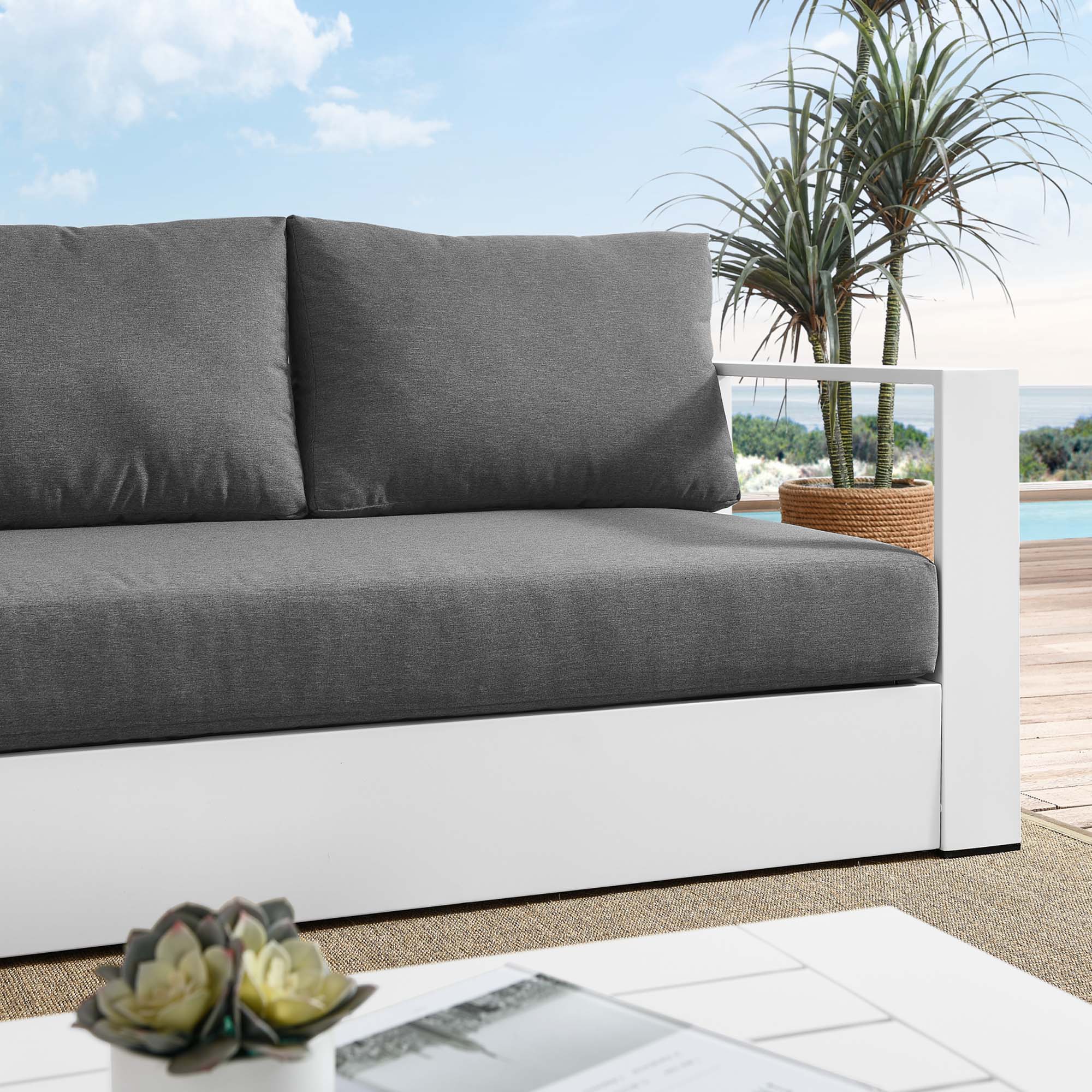 Tulsa Powder Coated Aluminum Sofa