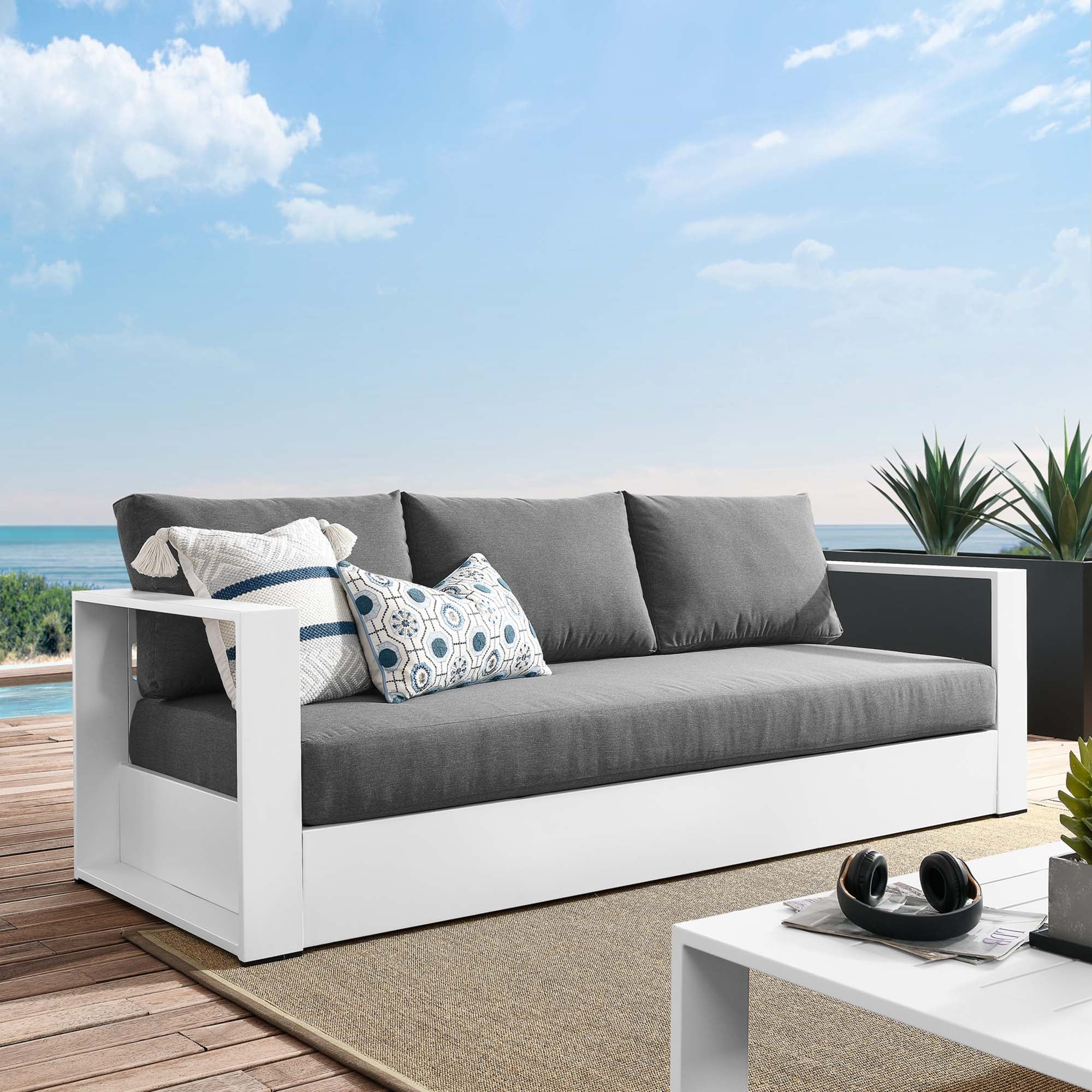 Tulsa Powder Coated Aluminum Sofa