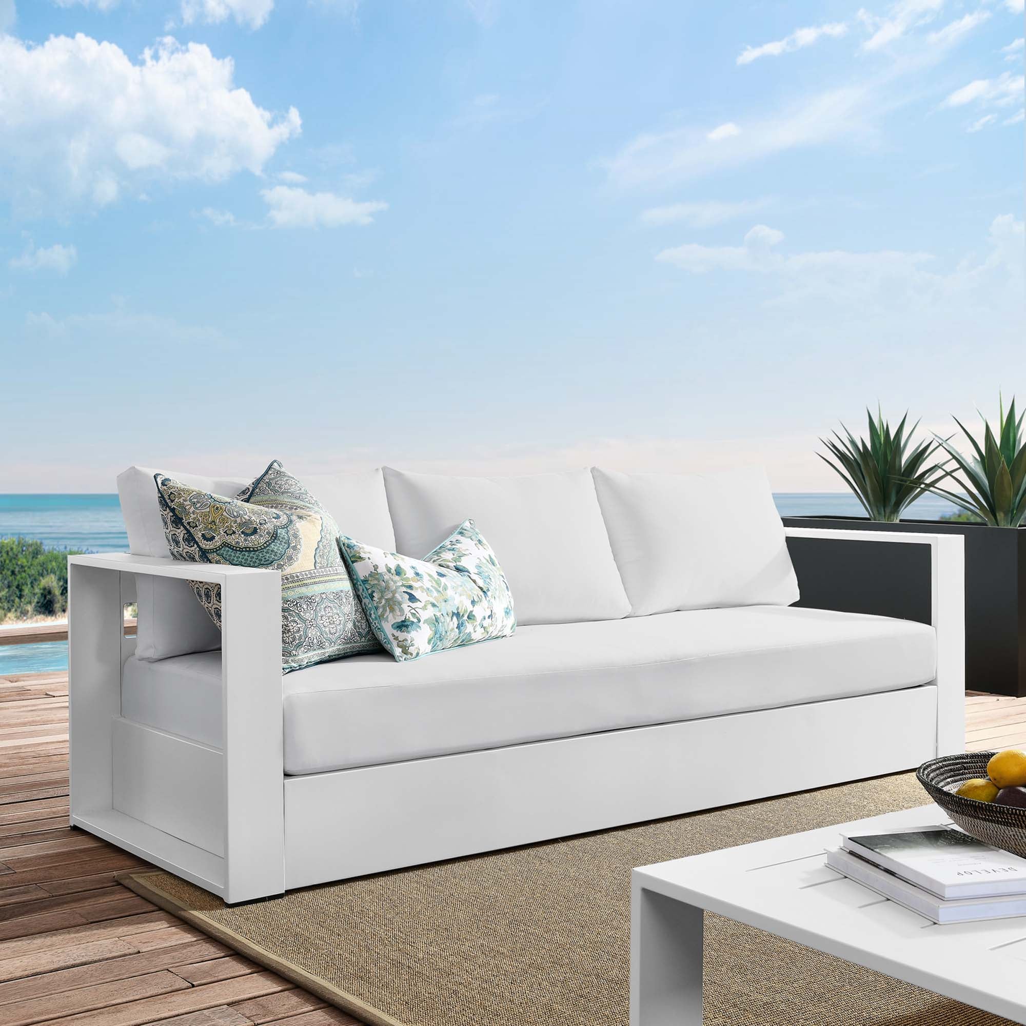 Tulsa Powder Coated Aluminum Sofa