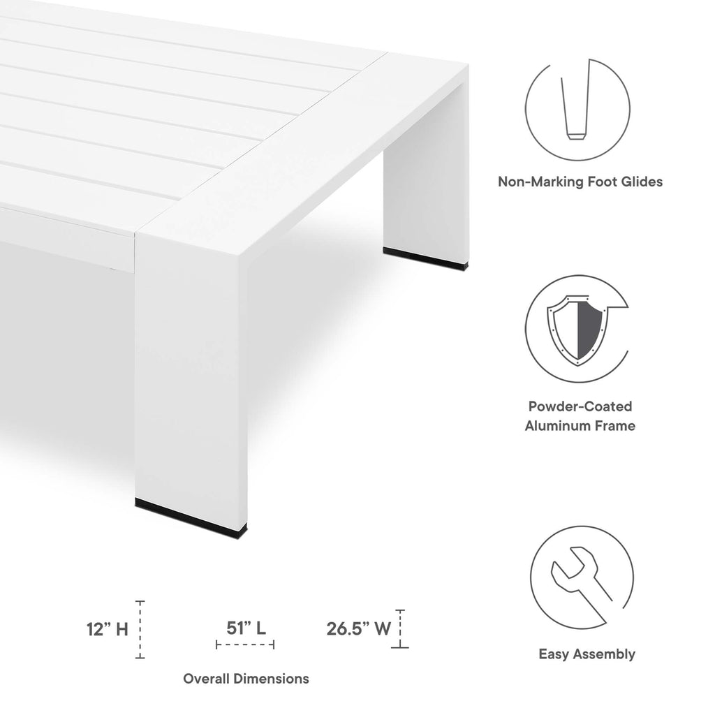 Tulsa Outdoor Powder Coated Aluminum Coffee Table