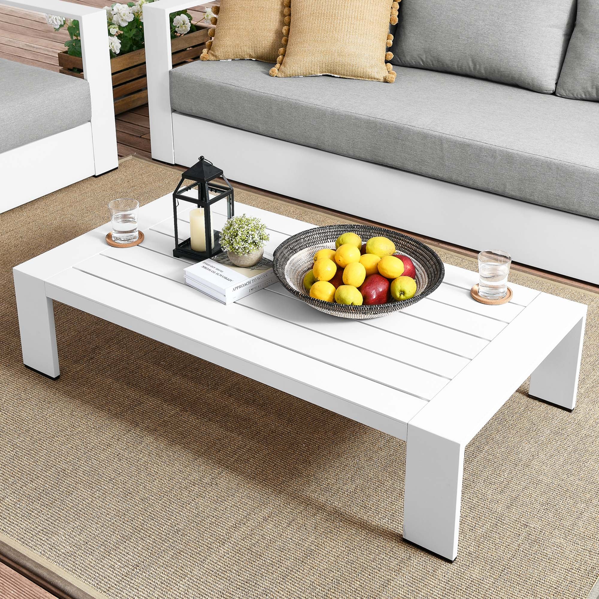Tulsa Outdoor Powder Coated Aluminum Coffee Table