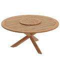 Wells 63 Inch Outdoor Teak Round Dining Table