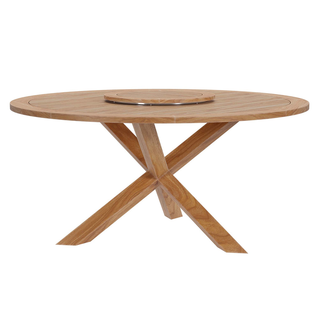 Wells 63 Inch Outdoor Teak Round Dining Table
