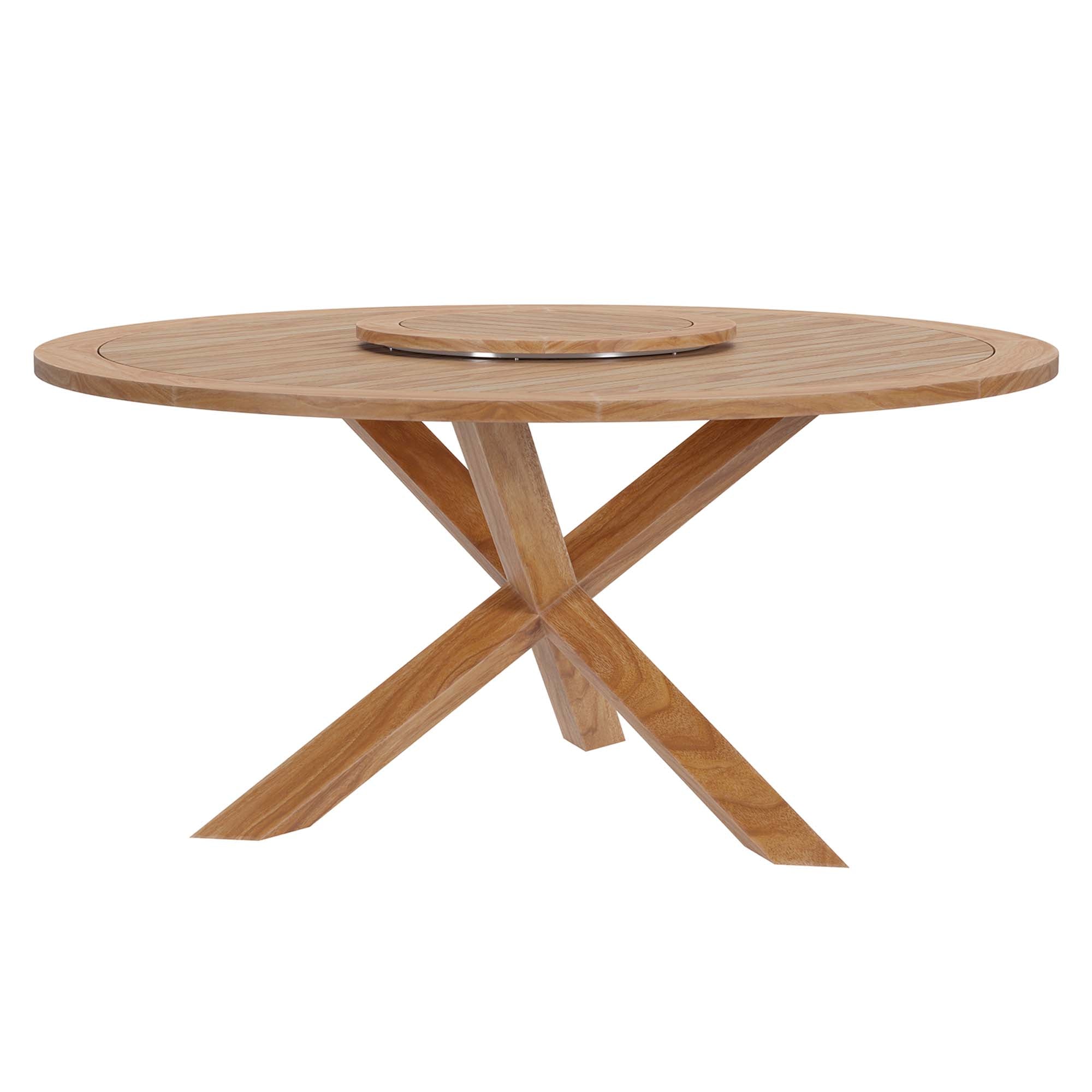 Wells 63 Inch Outdoor Teak Round Dining Table