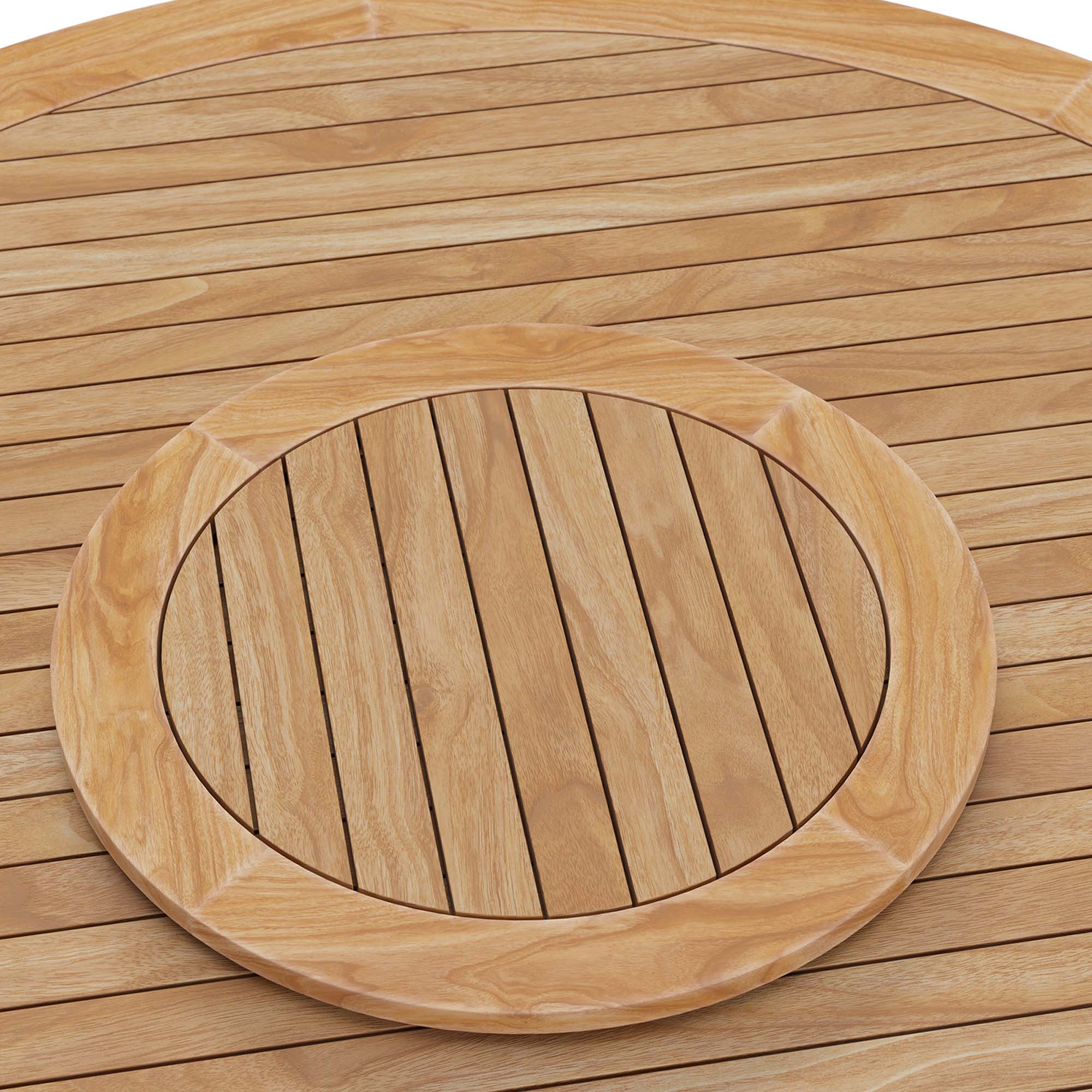 Wells 63 Inch Outdoor Teak Round Dining Table