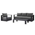Tulsa 3 Piece Outdoor Powder Coated Aluminum