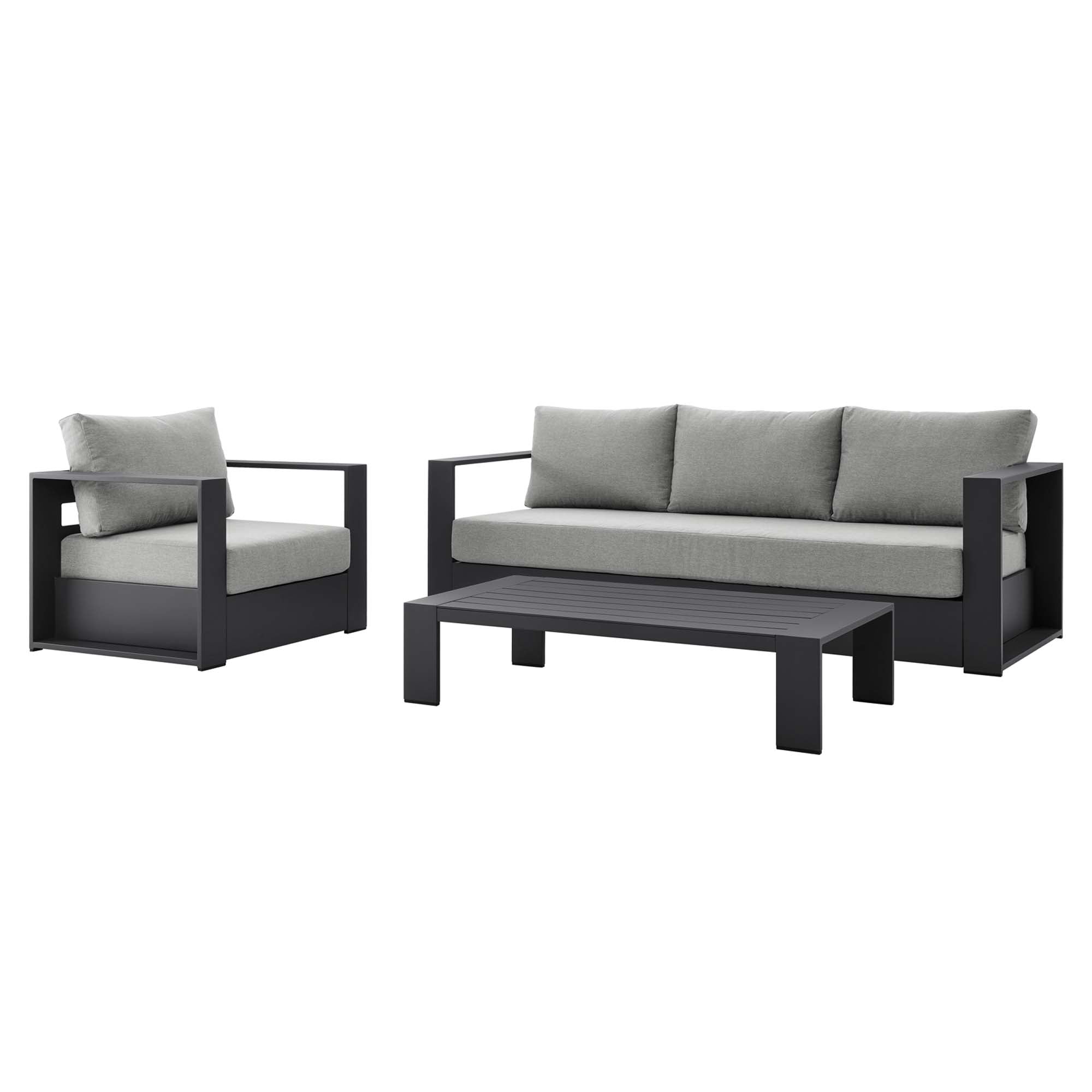 Tulsa 3 Piece Outdoor Powder Coated Aluminum