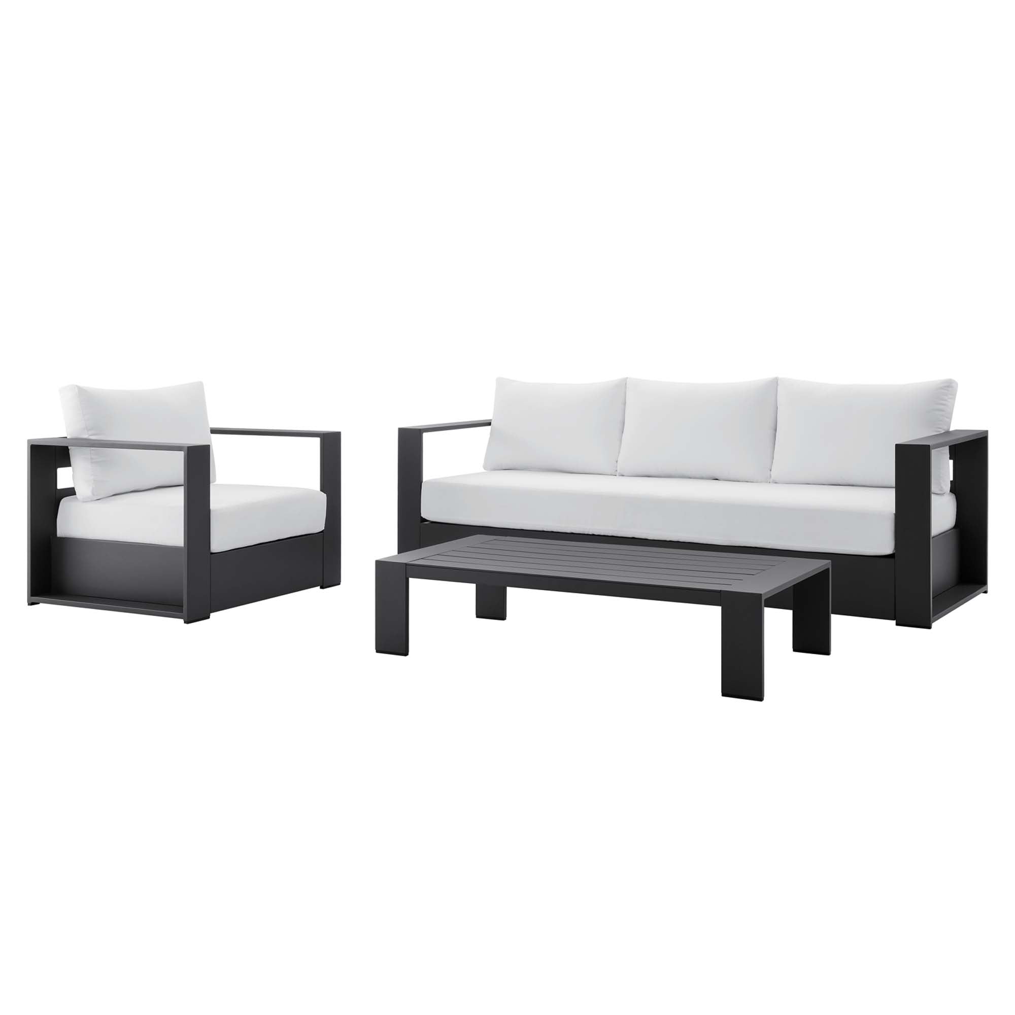Tulsa 3 Piece Outdoor Powder Coated Aluminum