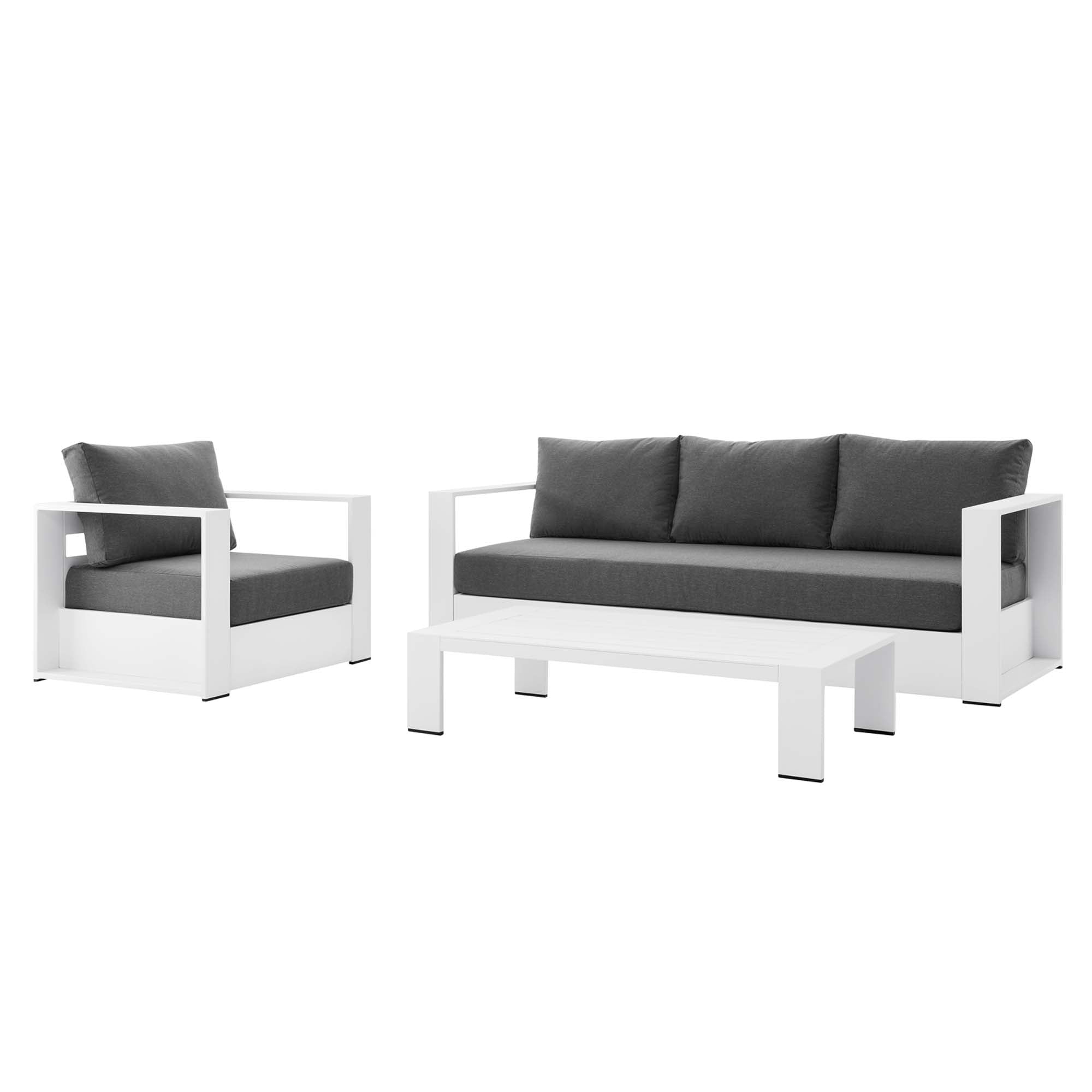 Tulsa 3 Piece Outdoor Powder Coated Aluminum