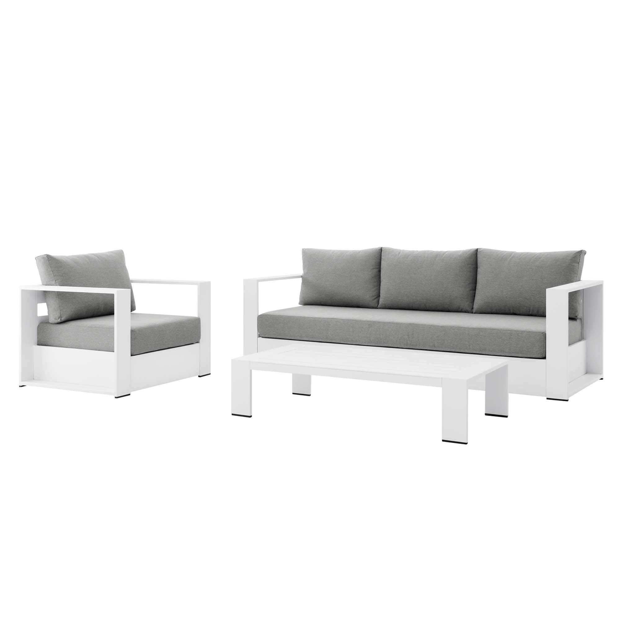 Tulsa 3 Piece Outdoor Powder Coated Aluminum