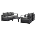 Tulsa 4 Piece Outdoor Powder Coated Aluminum Set