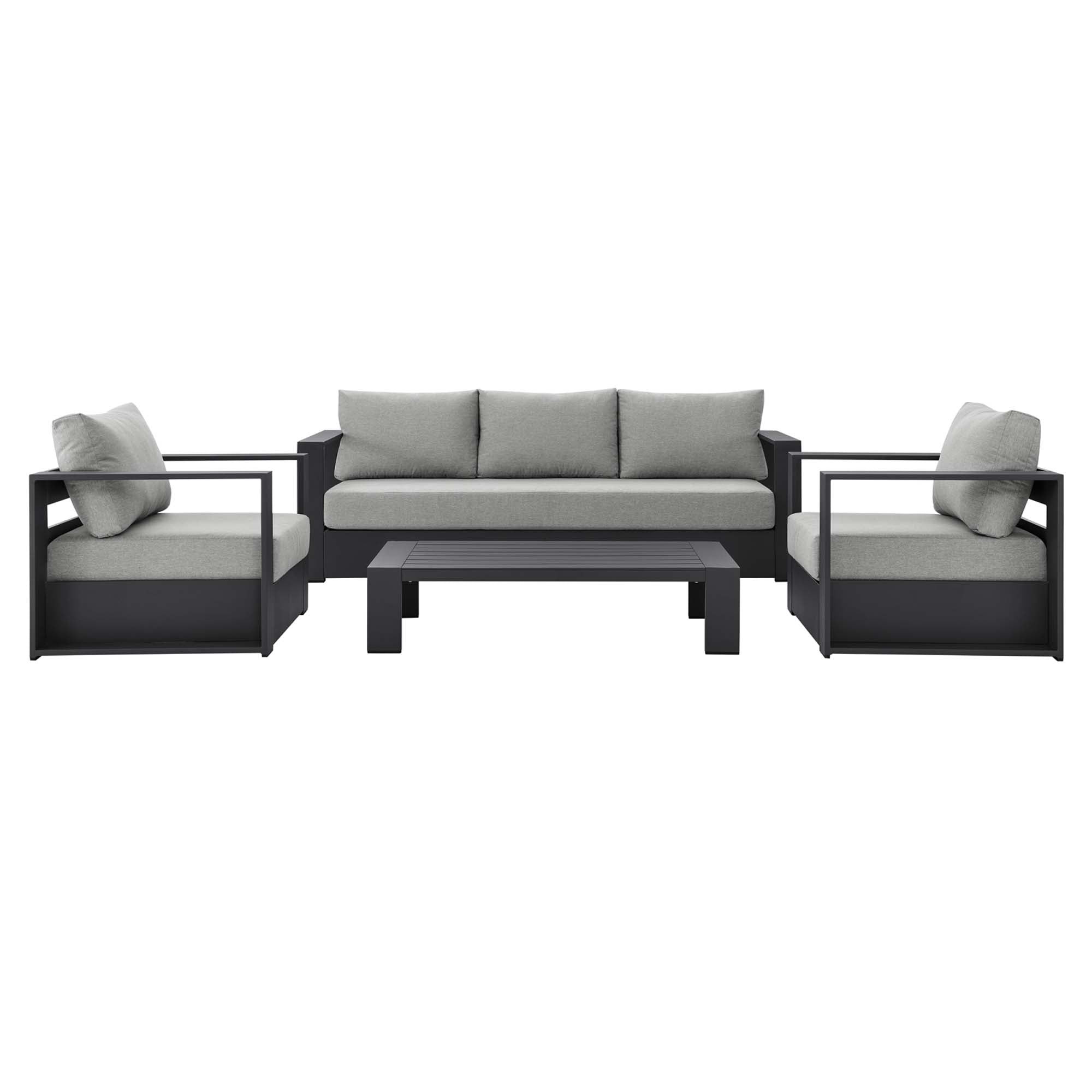 Tulsa 4 Piece Outdoor Powder Coated Aluminum Set