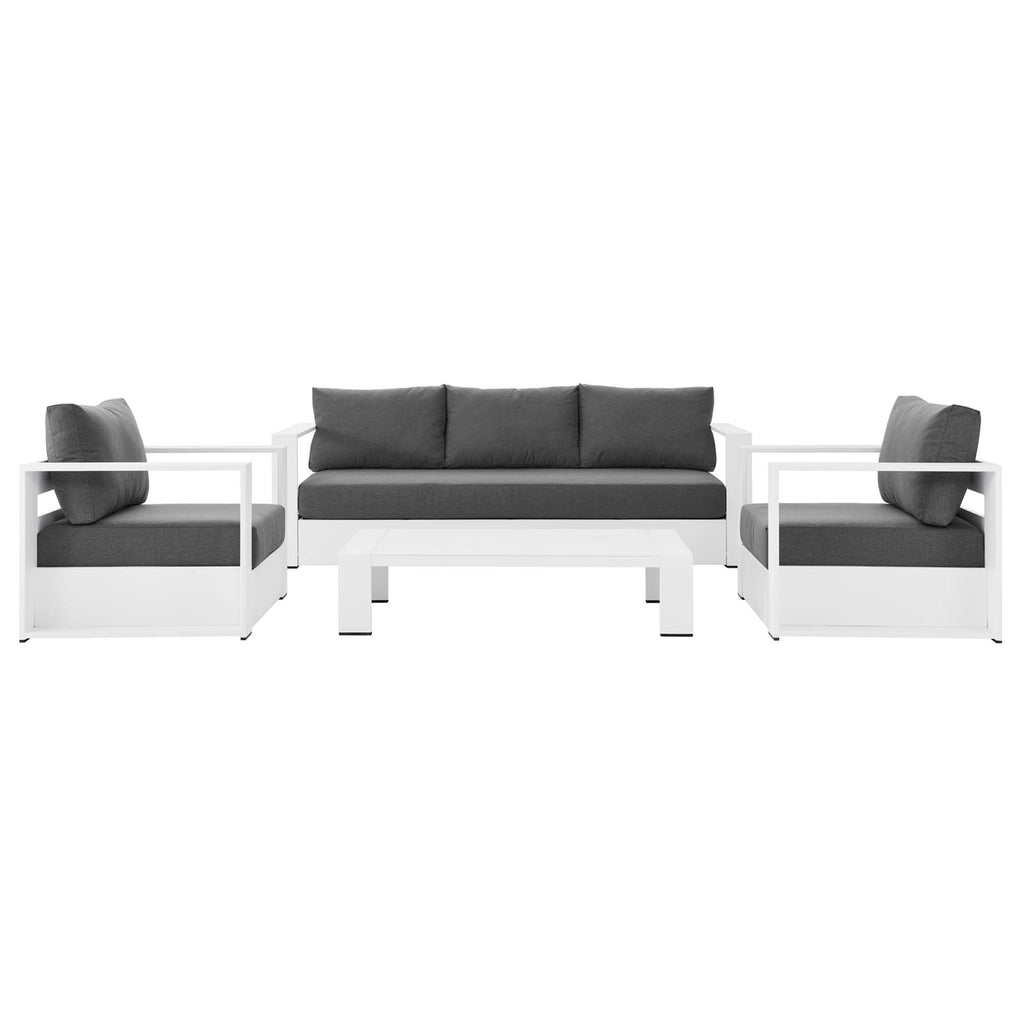 Tulsa 4 Piece Outdoor Powder Coated Aluminum Set