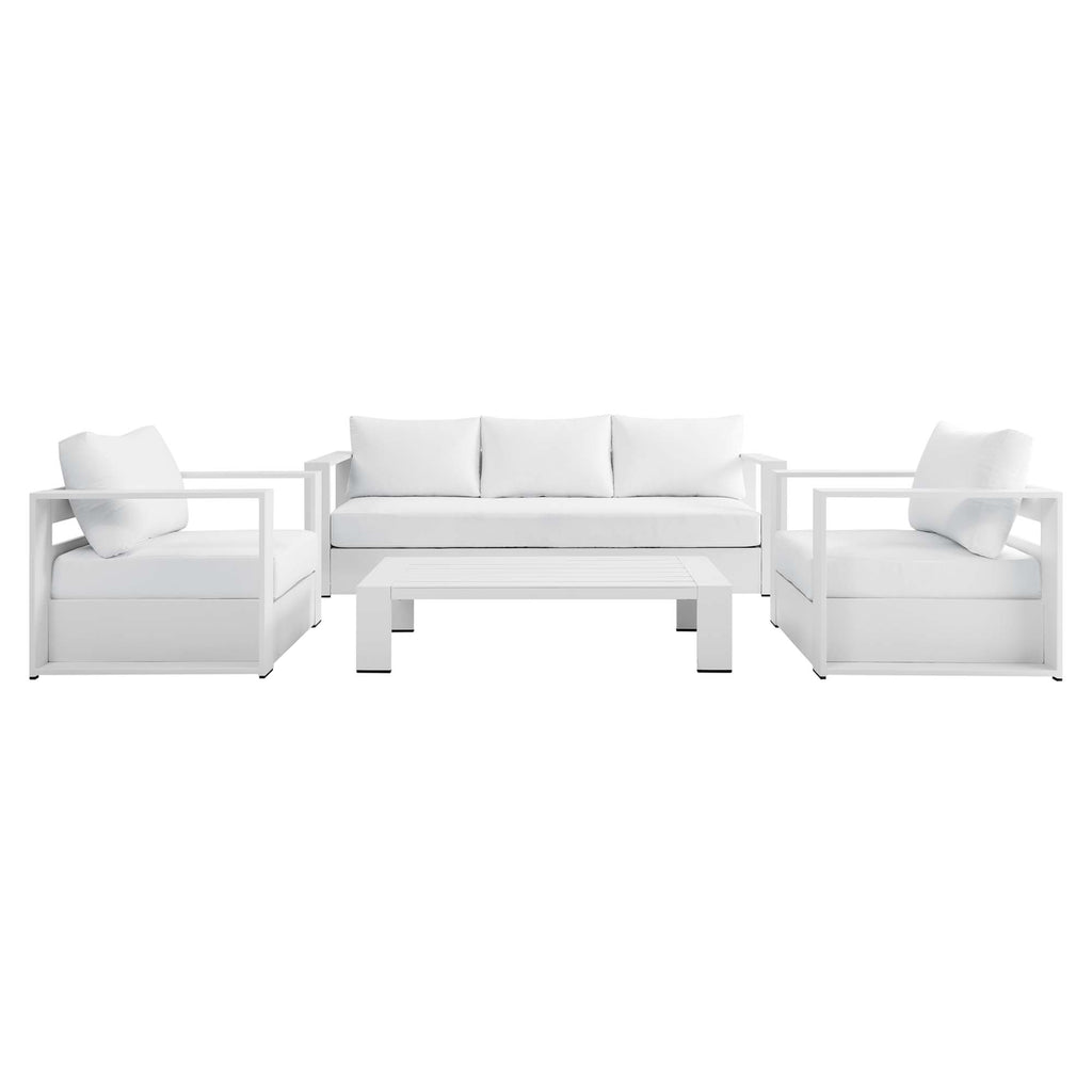 Tulsa 4 Piece Outdoor Powder Coated Aluminum Set
