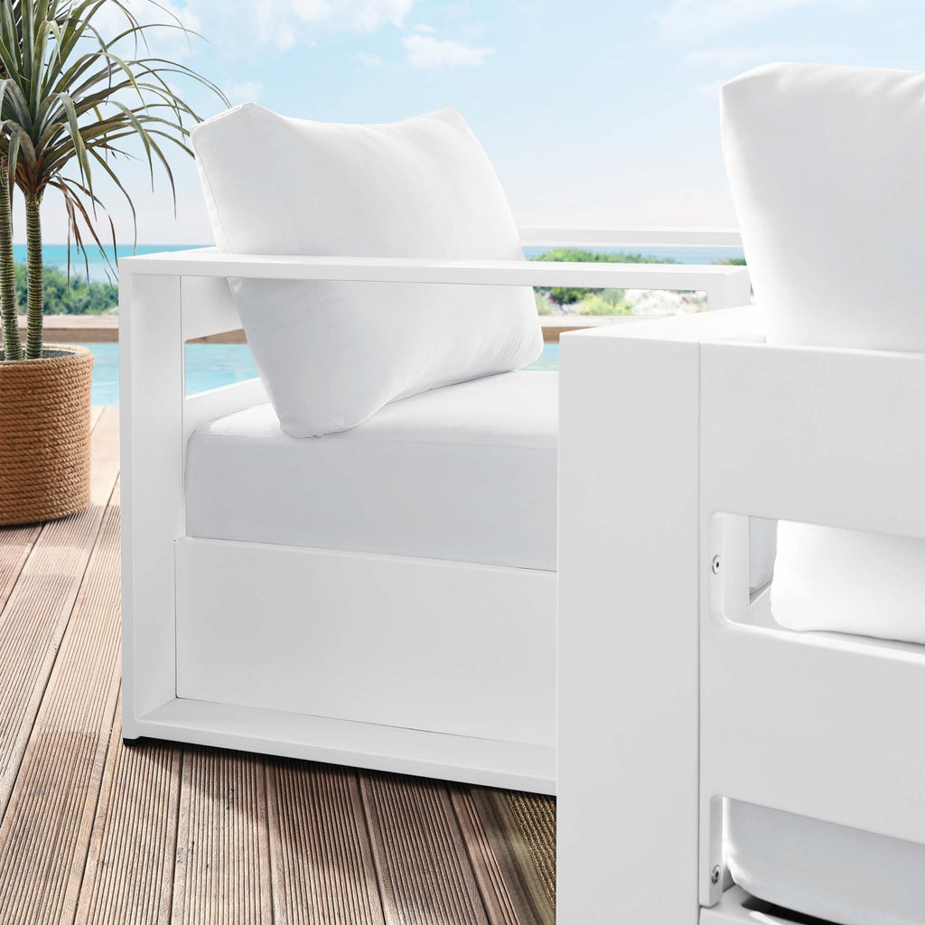 Tulsa 2 Piece Outdoor Powder Coated Aluminum Armchair Set of 2