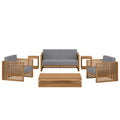 Barkley 6 Piece Teak Outdoor Set