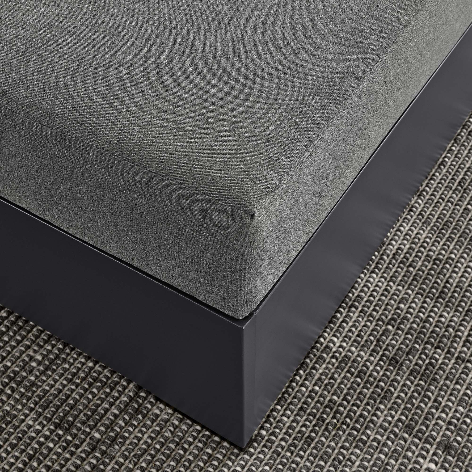 Tulsa Outdoor Powder Coated Aluminum Ottoman